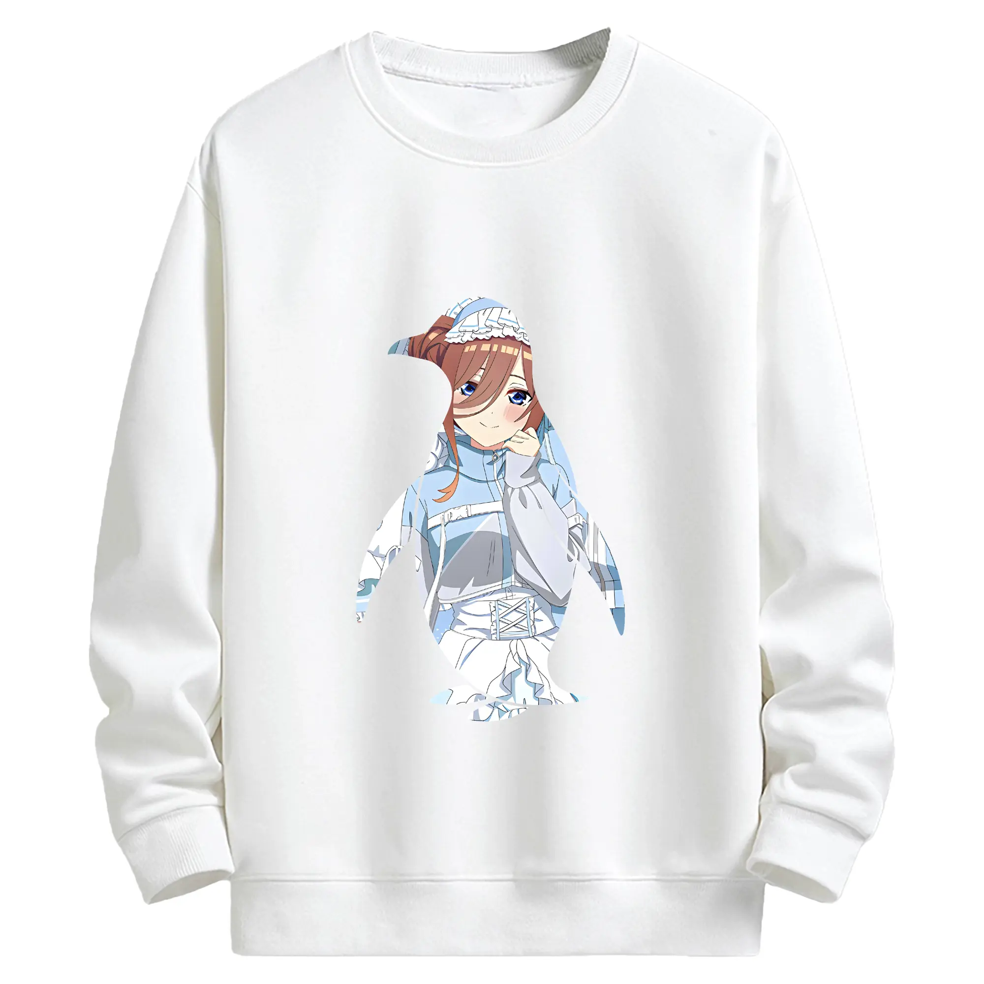 五等分の花嫁 グッズ 中野 三玖 - キッズ クルーネックスウェットシャツ ・ フロントプリント ・ 綿80％ ポリエステル20％ ・ 快適 通学 スポーツ 日常使い お散歩用