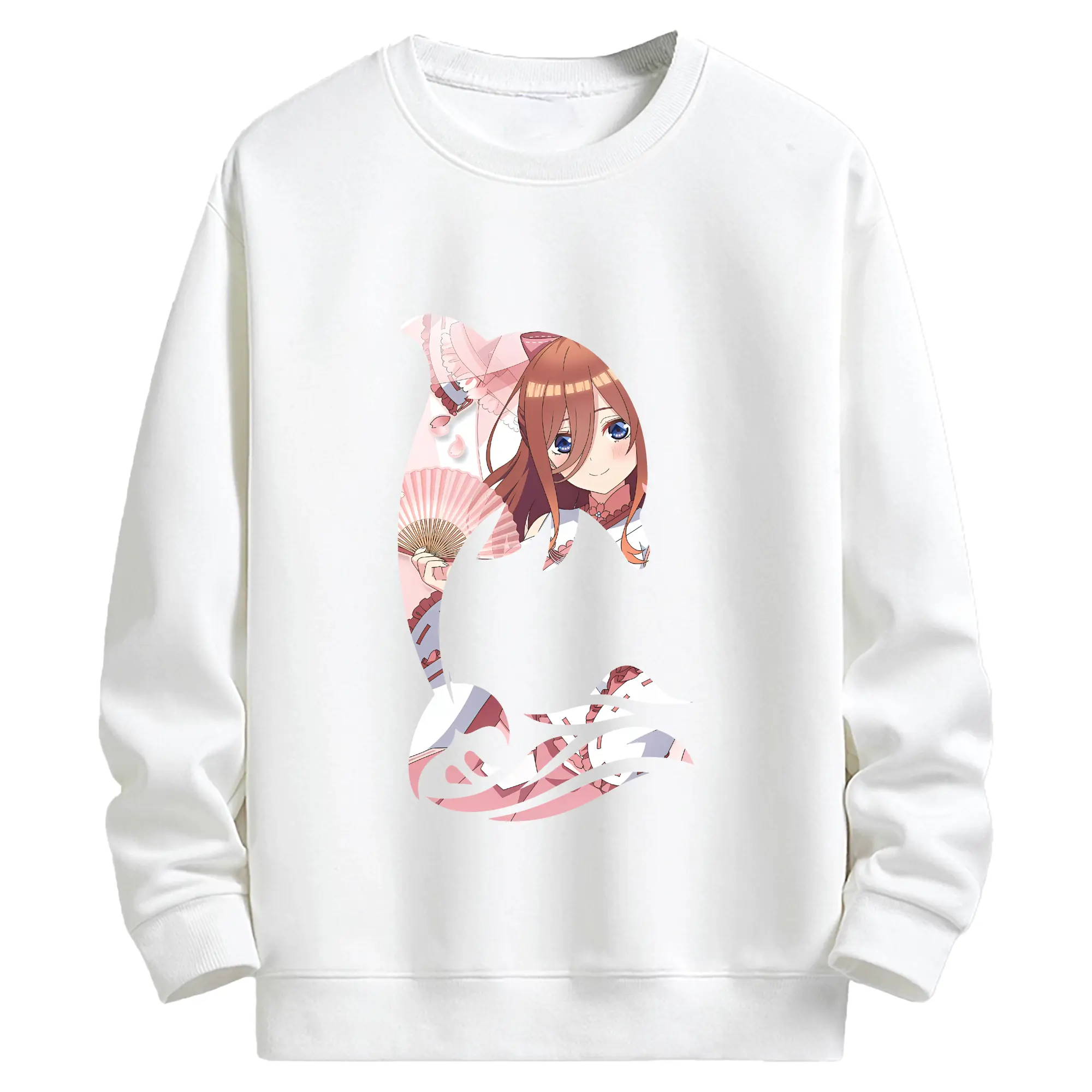 五等分の花嫁 グッズ 中野 三玖 - キッズ クルーネックスウェットシャツ ・ フロントプリント ・ 綿80％ ポリエステル20％ ・ 快適 通学 スポーツ 日常使い お散歩用