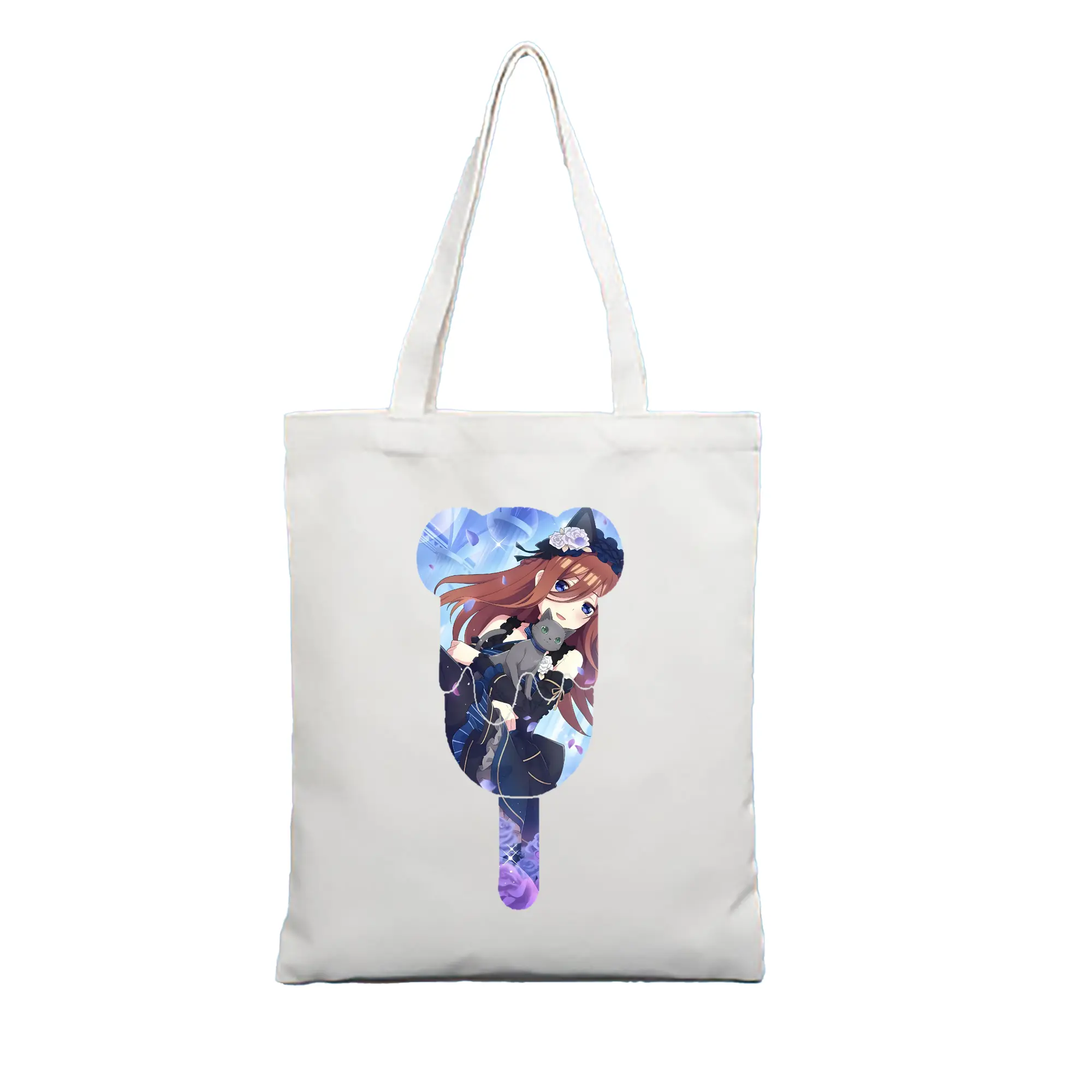 五等分の花嫁 グッズ 中野 三玖 - 縦型キャンバス手提げバッグ（トートバッグ） ・ キャンバス素材 ・ ショッピング用 ・ 軽量 丈夫 お手入れ簡単