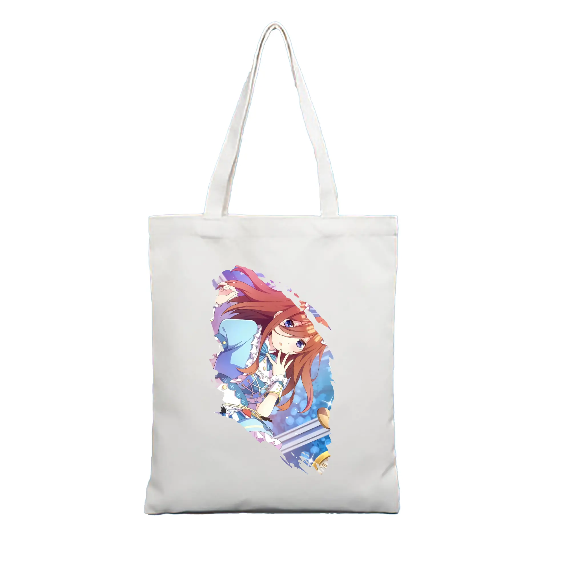 五等分の花嫁 グッズ 中野 三玖 - 縦型キャンバス手提げバッグ（トートバッグ） ・ キャンバス素材 ・ ショッピング用 ・ 軽量 丈夫 お手入れ簡単