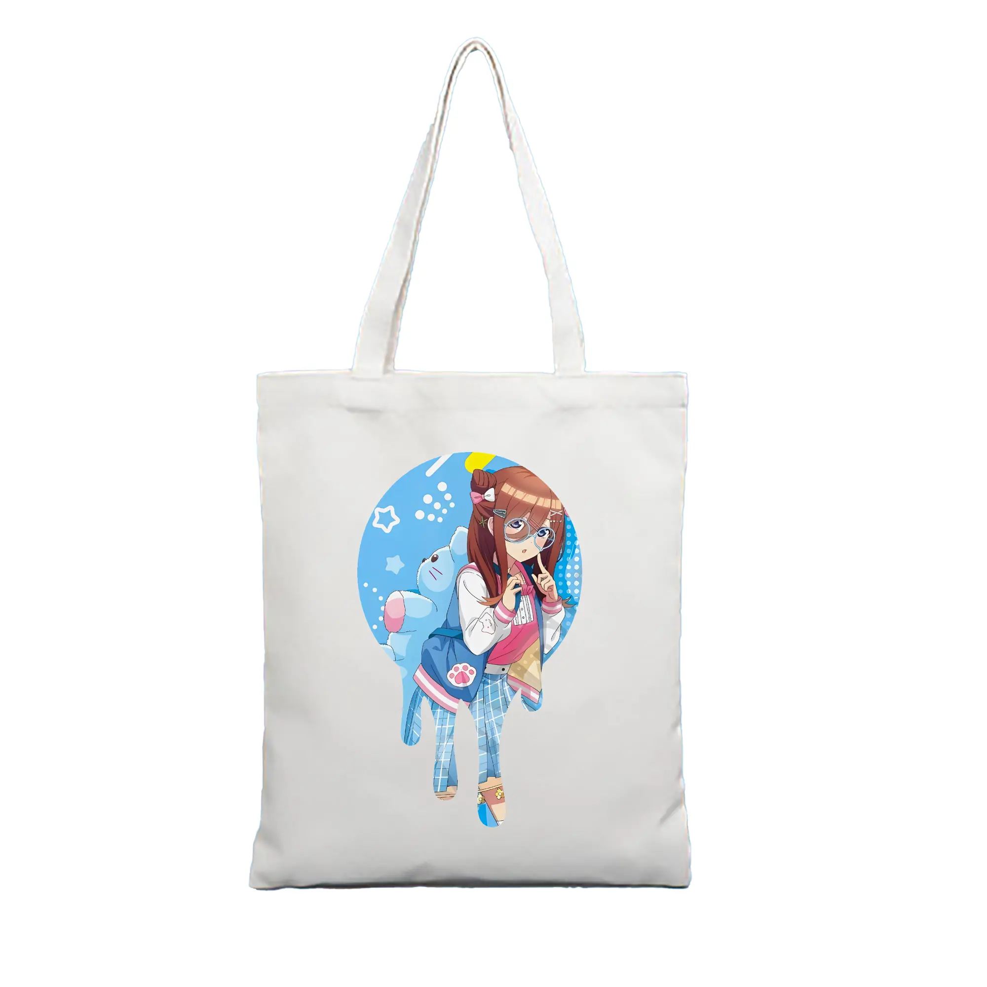 五等分の花嫁 グッズ 中野 三玖 - 縦型キャンバス手提げバッグ（トートバッグ） ・ キャンバス素材 ・ ショッピング用 ・ 軽量 丈夫 お手入れ簡単