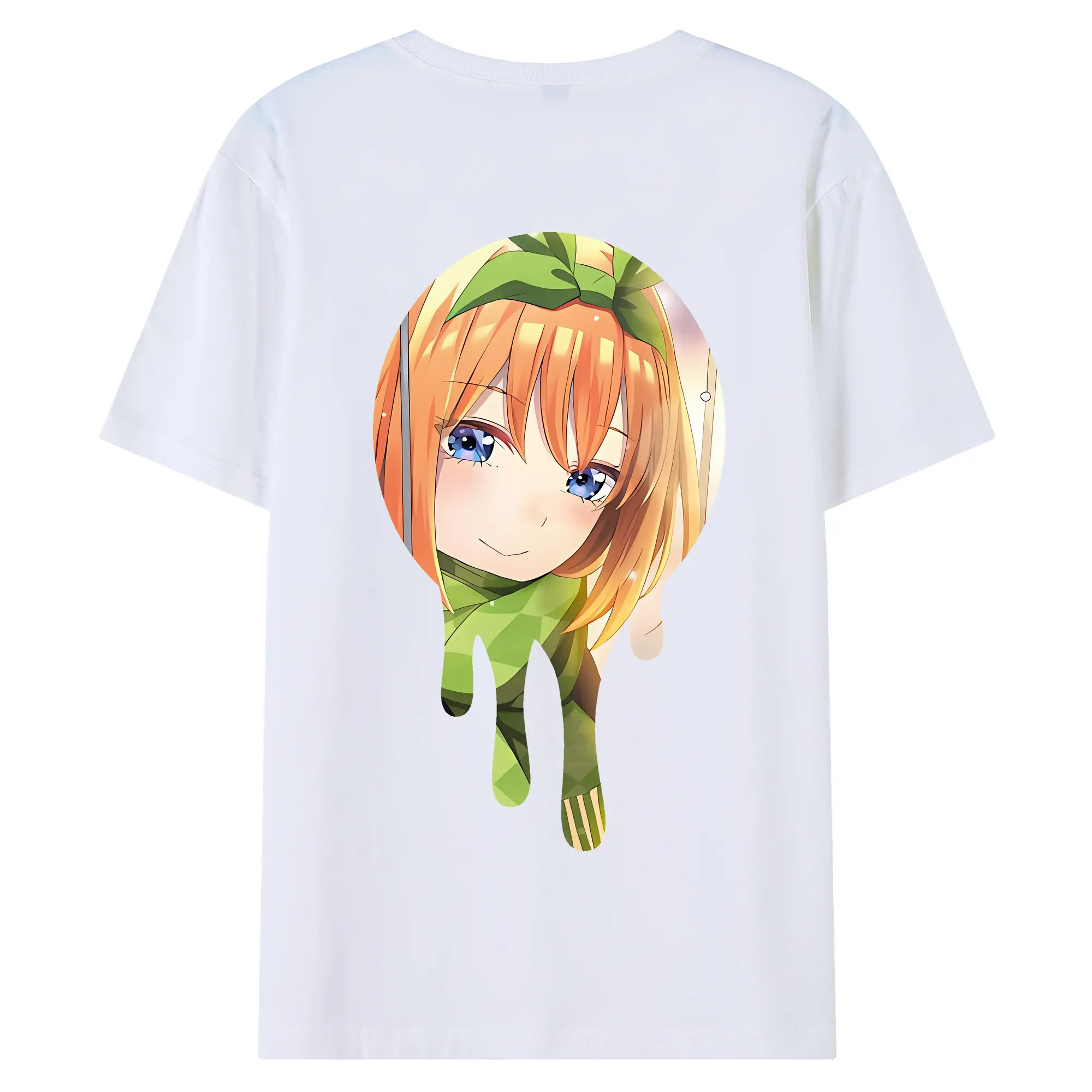 五等分の花嫁 グッズ 中野 四葉 - 綿100％ 半袖Tシャツ ・ バックプリント ・ 快適 通気性 ・ 日常使い 散歩 スポーツ用