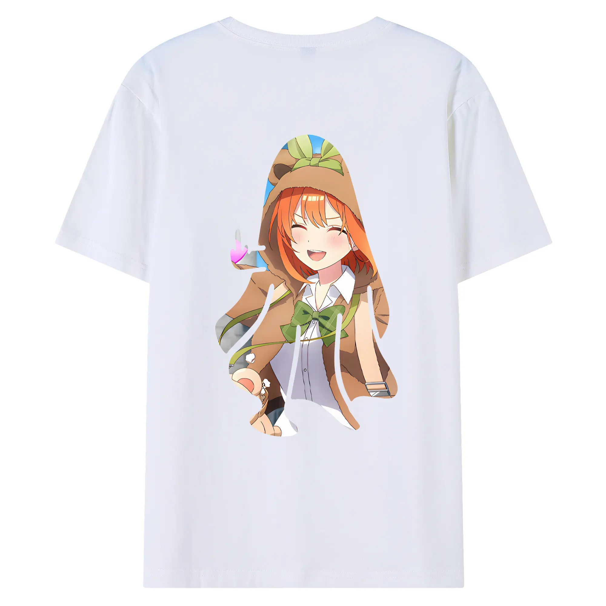 五等分の花嫁 グッズ 中野 四葉 - 綿100％ 半袖Tシャツ ・ バックプリント ・ 快適 通気性 ・ 日常使い 散歩 スポーツ用