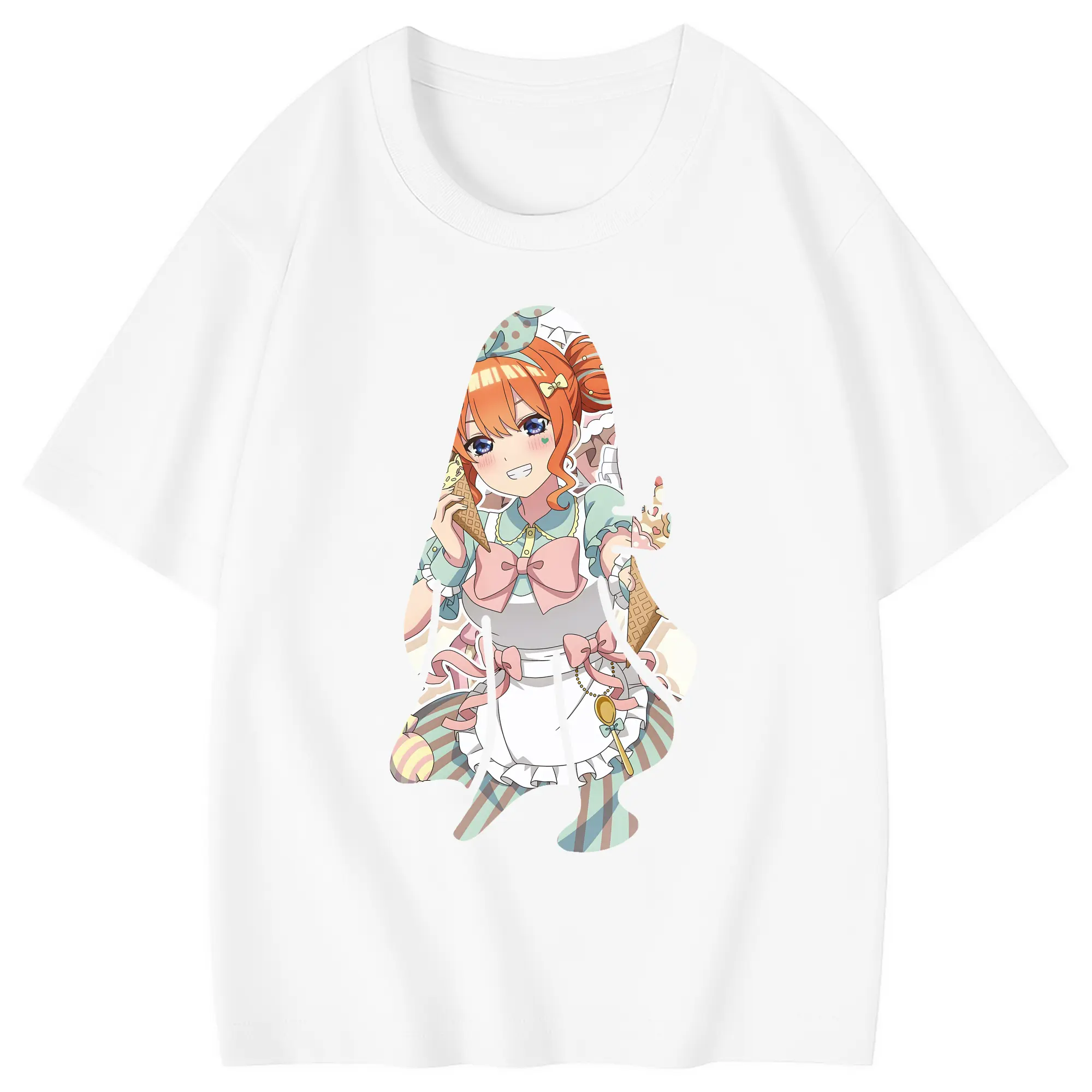 五等分の花嫁 グッズ 中野 四葉 - 綿100％ キッズTシャツ ・ フロントプリント ・ 快適 通気性 ・ スポーツ カジュアル 散歩用
