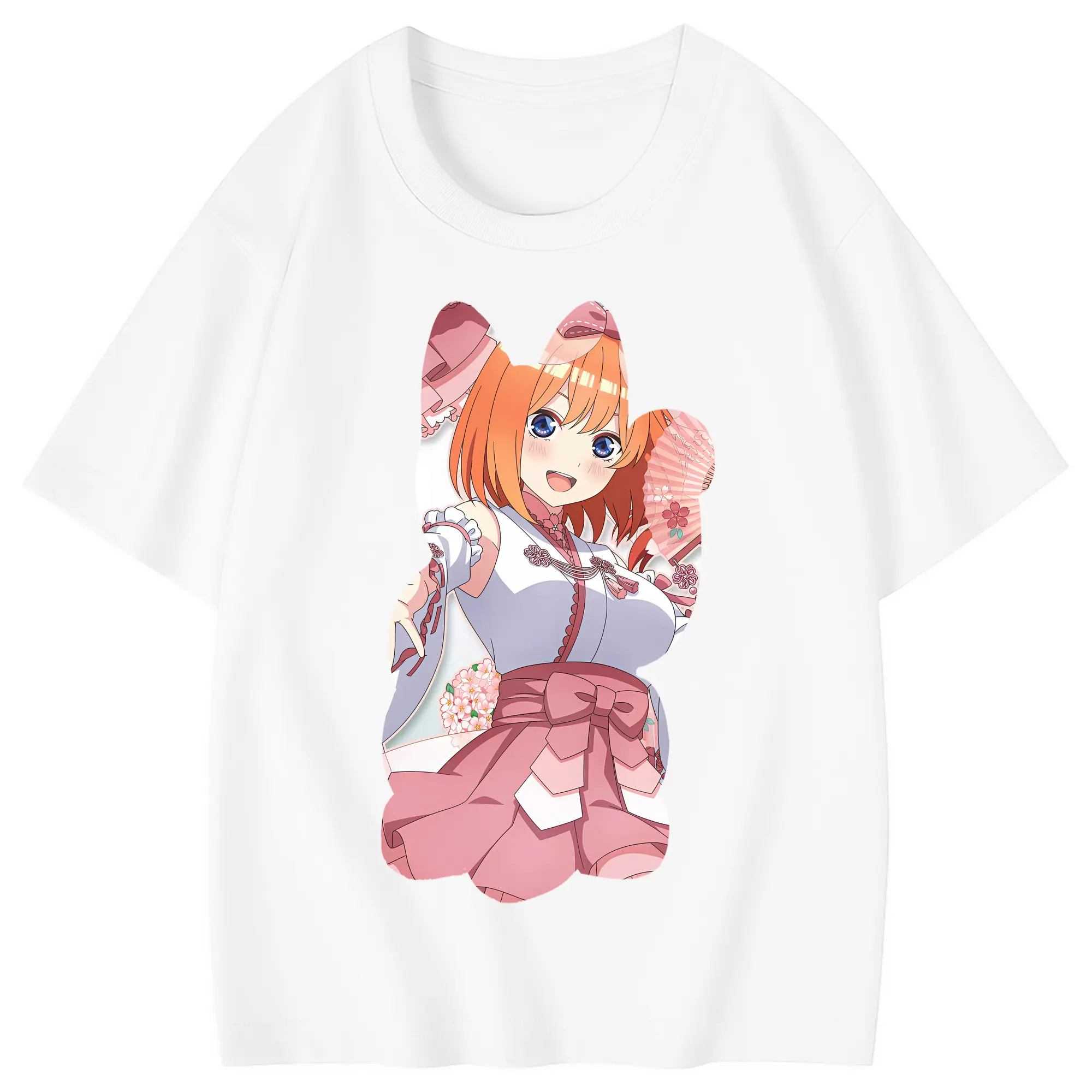 五等分の花嫁 グッズ 中野 四葉 - 綿100％ キッズTシャツ ・ フロントプリント ・ 快適 通気性 ・ スポーツ カジュアル 散歩用