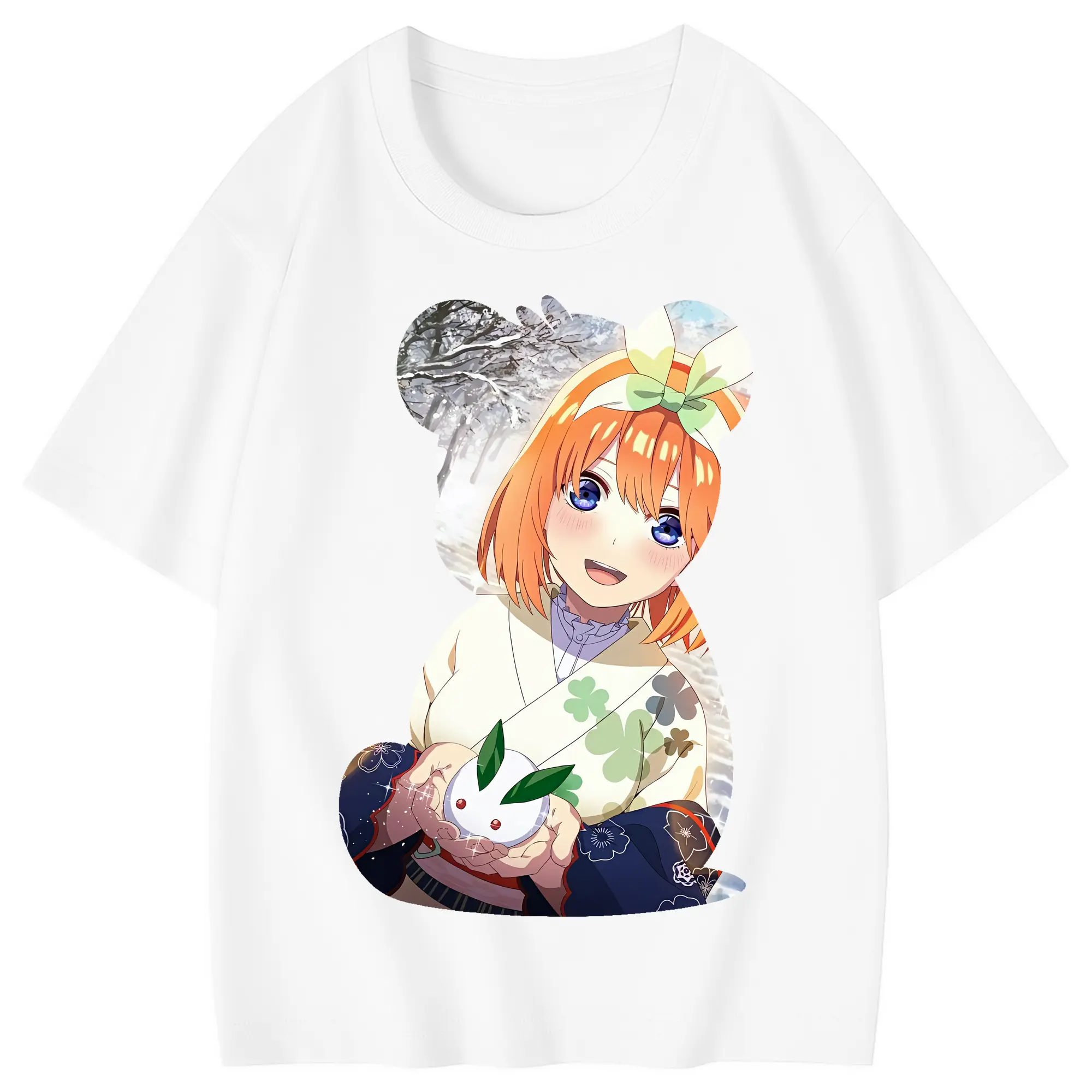 五等分の花嫁 グッズ 中野 四葉 - 綿100％ キッズTシャツ ・ フロントプリント ・ 快適 通気性 ・ スポーツ カジュアル 散歩用