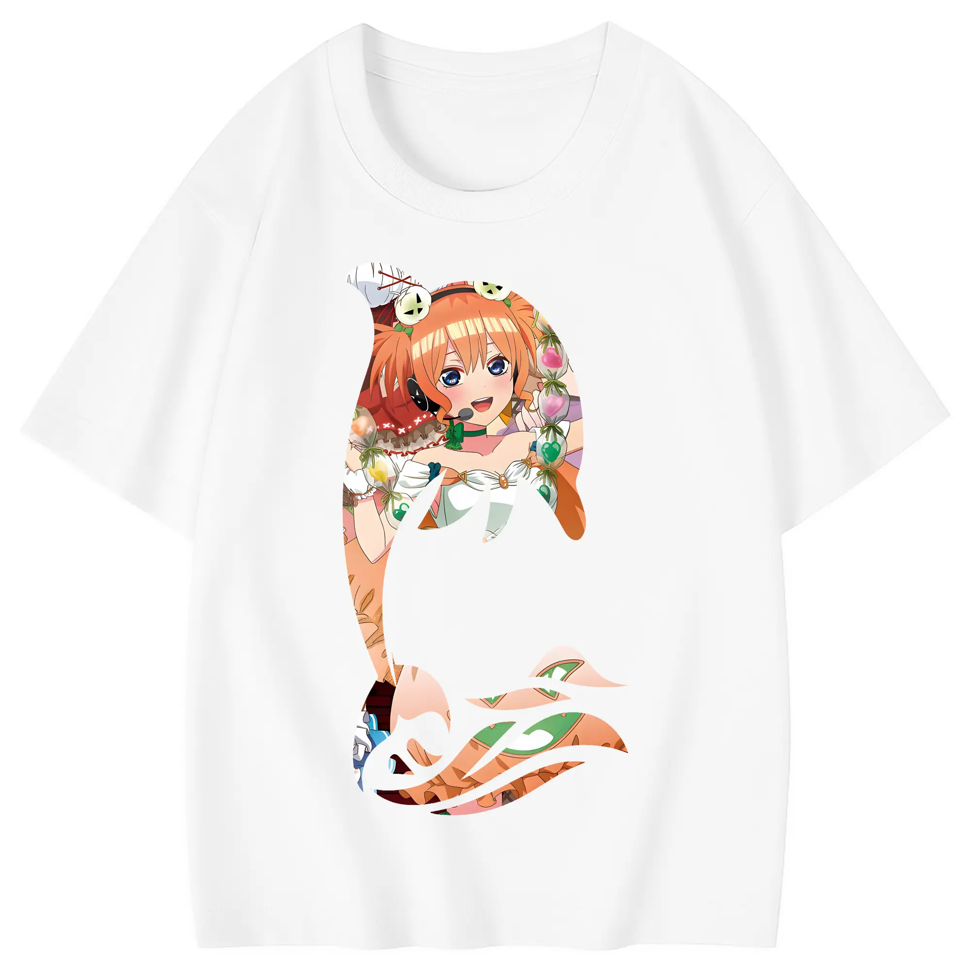五等分の花嫁 グッズ 中野 四葉 - 綿100％ キッズTシャツ ・ フロントプリント ・ 快適 通気性 ・ スポーツ カジュアル 散歩用