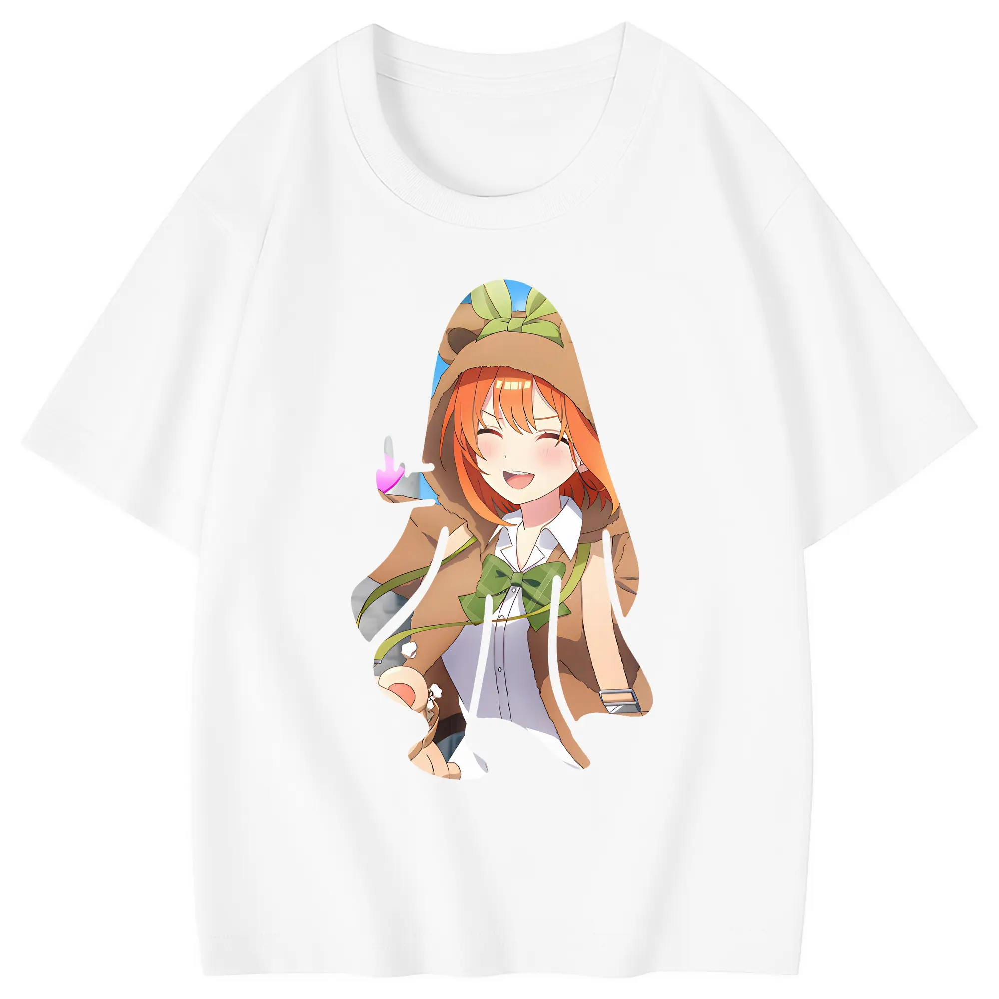 五等分の花嫁 グッズ 中野 四葉 - 綿100％ キッズTシャツ ・ フロントプリント ・ 快適 通気性 ・ スポーツ カジュアル 散歩用