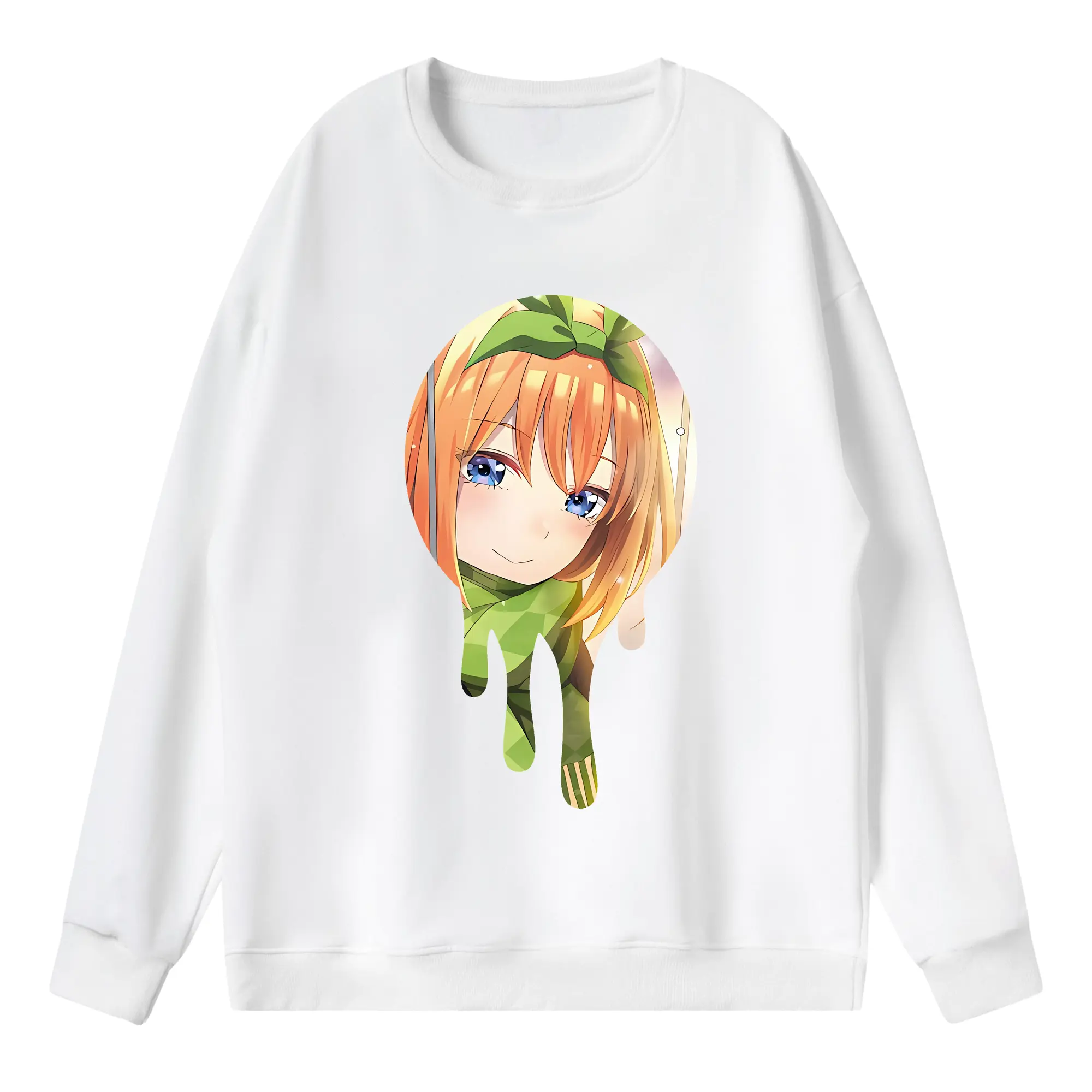 五等分の花嫁 グッズ 中野 四葉 - 薄手 クルーネック スウェット 裏毛260g · ポリエステル 春秋向け カジュアル 男女兼用 · トレーナー デイリー スポーツ 散歩に最適