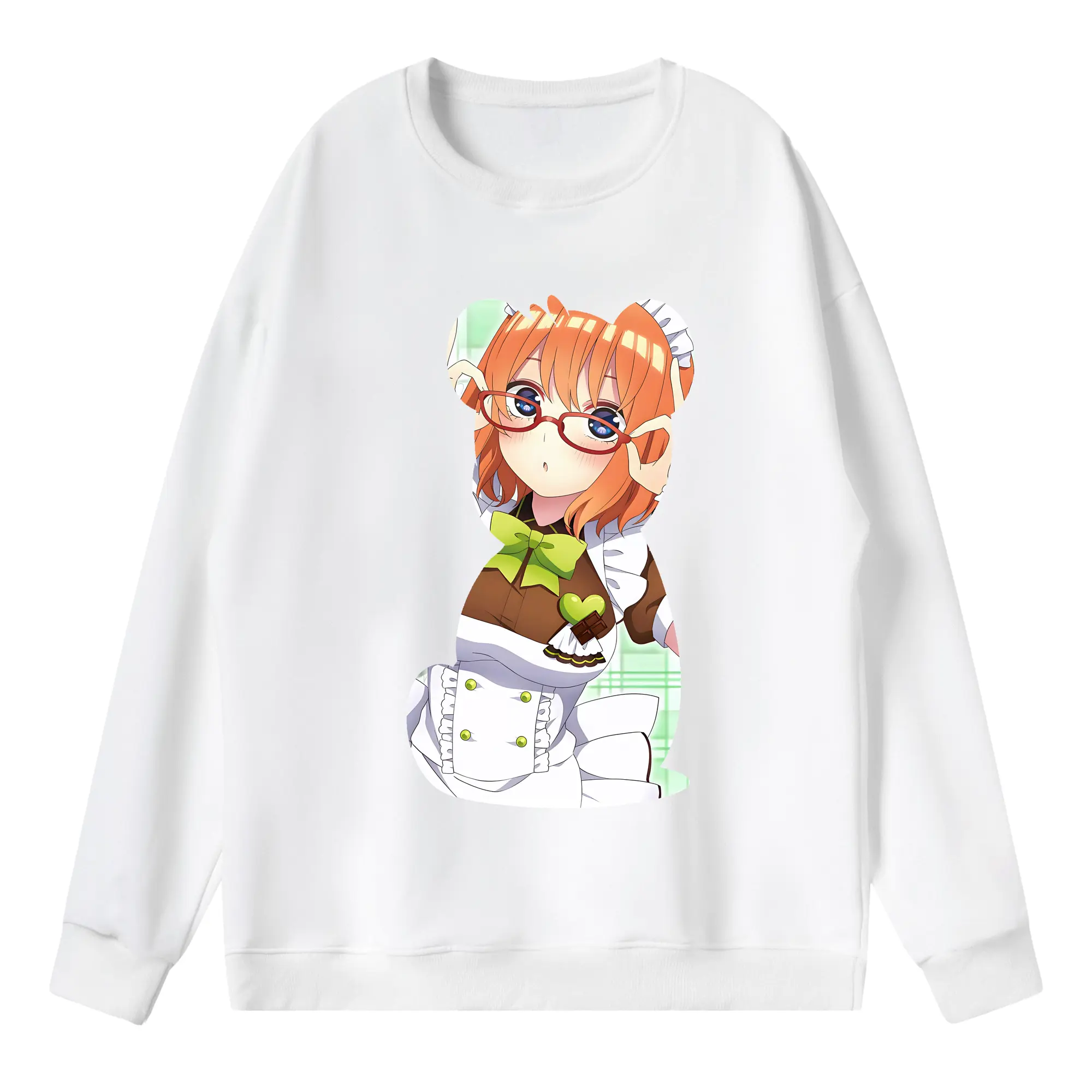 五等分の花嫁 グッズ 中野 四葉 - 薄手 クルーネック スウェット 裏毛260g · ポリエステル 春秋向け カジュアル 男女兼用 · トレーナー デイリー スポーツ 散歩に最適