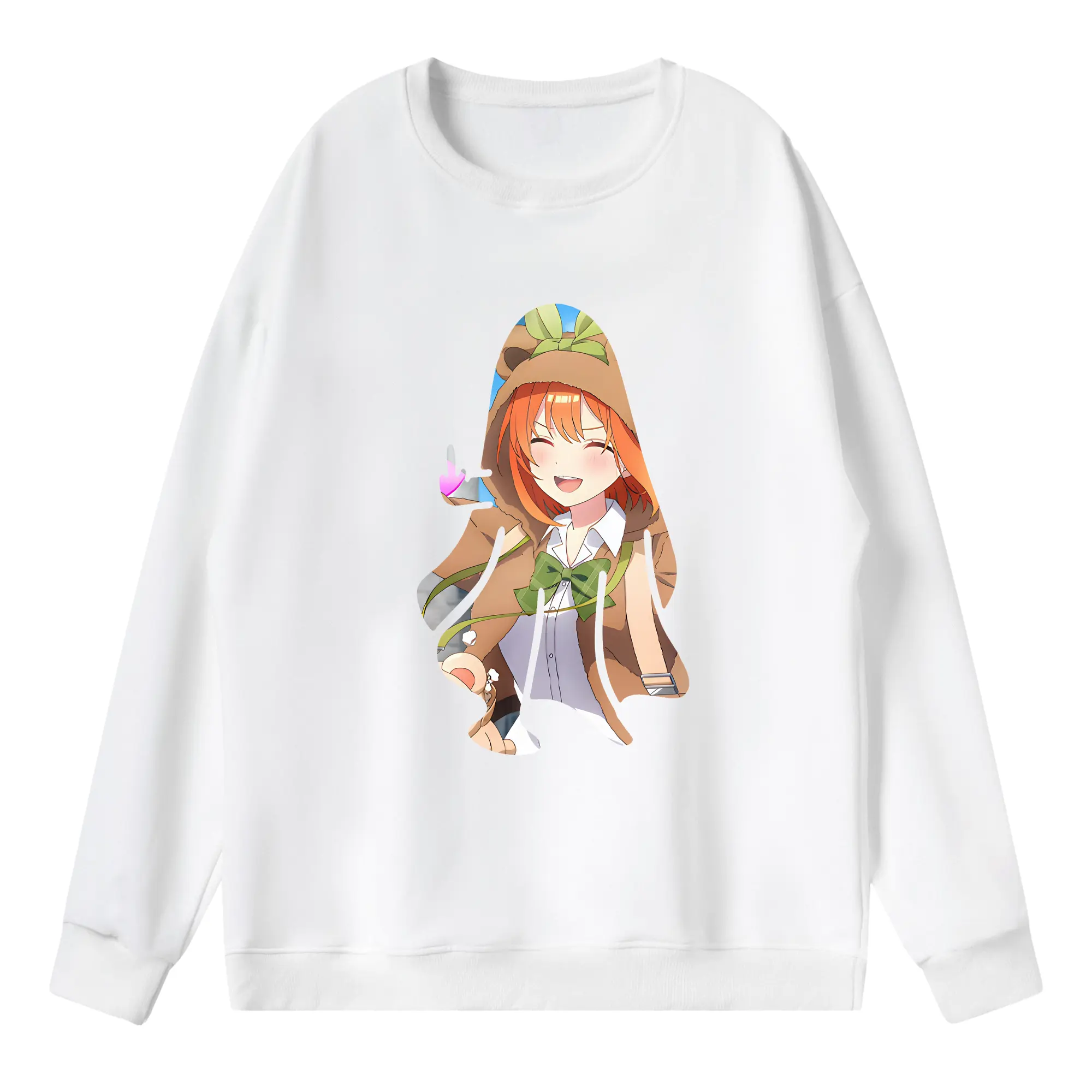 五等分の花嫁 グッズ 中野 四葉 - 薄手 クルーネック スウェット 裏毛260g · ポリエステル 春秋向け カジュアル 男女兼用 · トレーナー デイリー スポーツ 散歩に最適