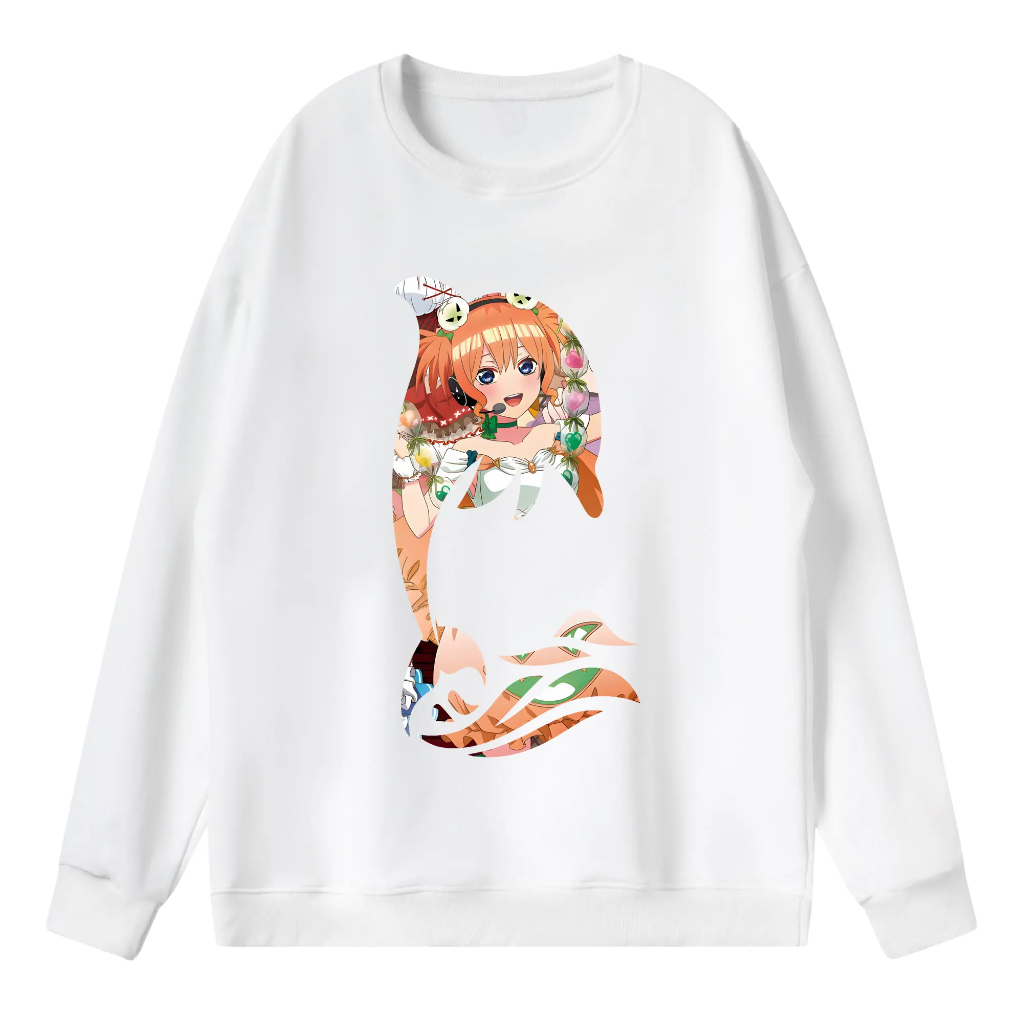 五等分の花嫁 グッズ 中野 四葉 - 薄手 クルーネック スウェット 裏毛260g · ポリエステル 春秋向け カジュアル 男女兼用 · トレーナー デイリー スポーツ 散歩に最適