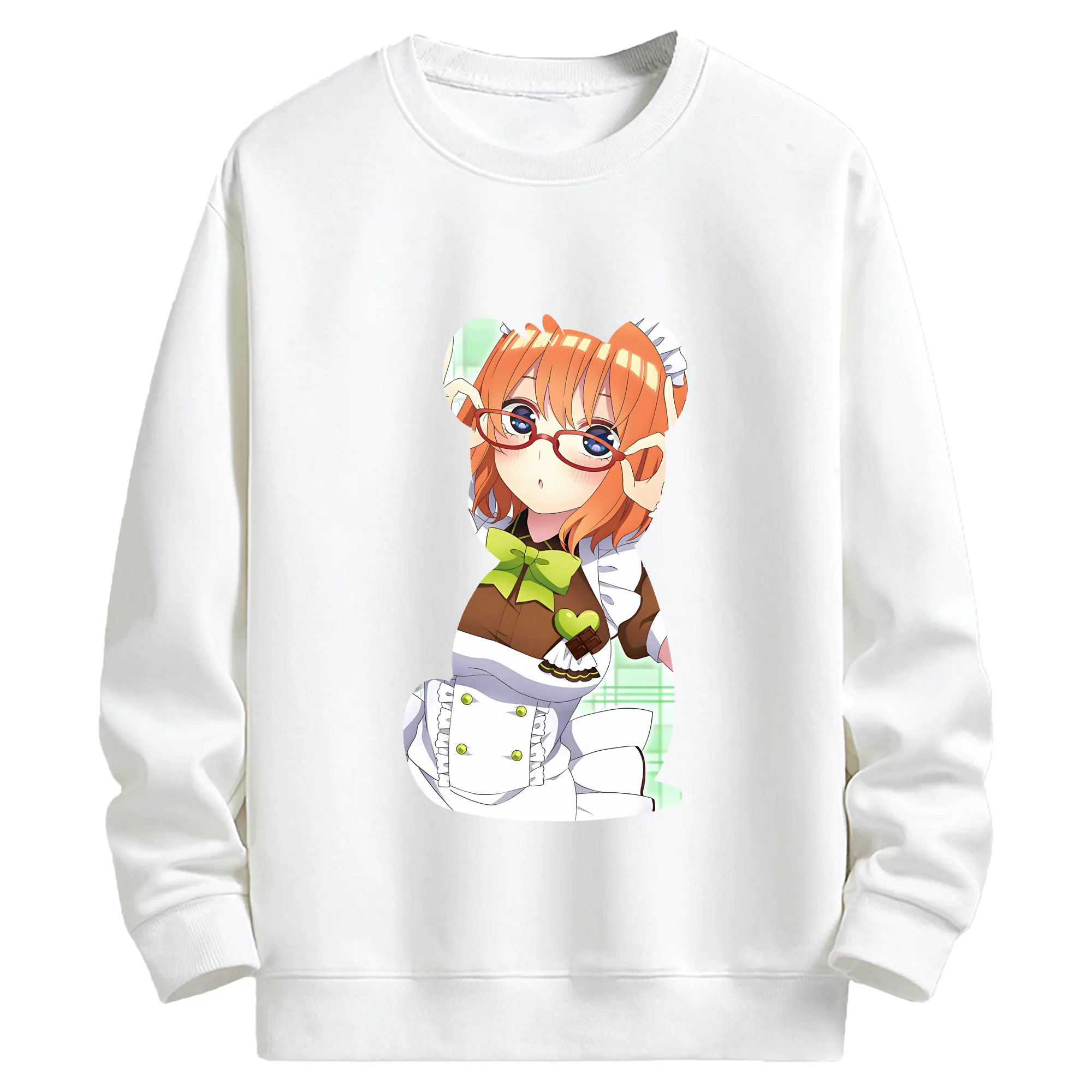 五等分の花嫁 グッズ 中野 四葉 - キッズ クルーネックスウェットシャツ ・ フロントプリント ・ 綿80％ ポリエステル20％ ・ 快適 通学 スポーツ 日常使い お散歩用