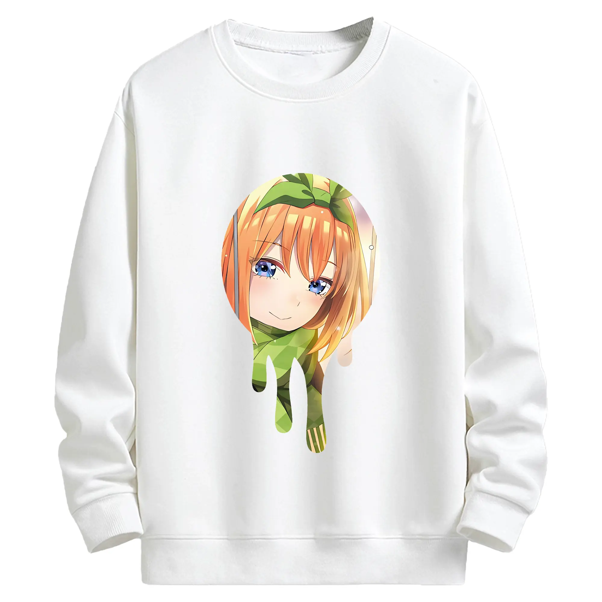 五等分の花嫁 グッズ 中野 四葉 - キッズ クルーネックスウェットシャツ ・ フロントプリント ・ 綿80％ ポリエステル20％ ・ 快適 通学 スポーツ 日常使い お散歩用