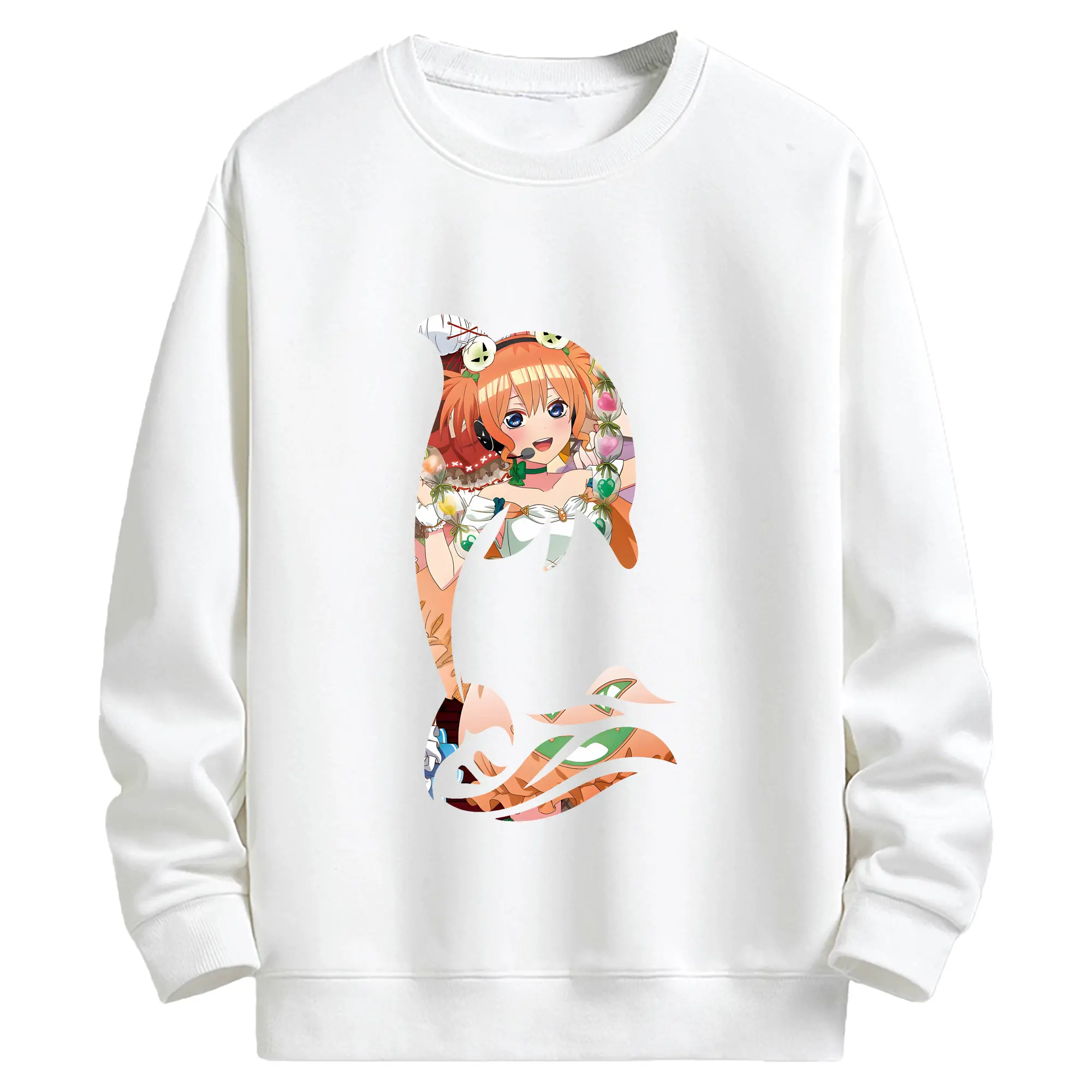 五等分の花嫁 グッズ 中野 四葉 - キッズ クルーネックスウェットシャツ ・ フロントプリント ・ 綿80％ ポリエステル20％ ・ 快適 通学 スポーツ 日常使い お散歩用