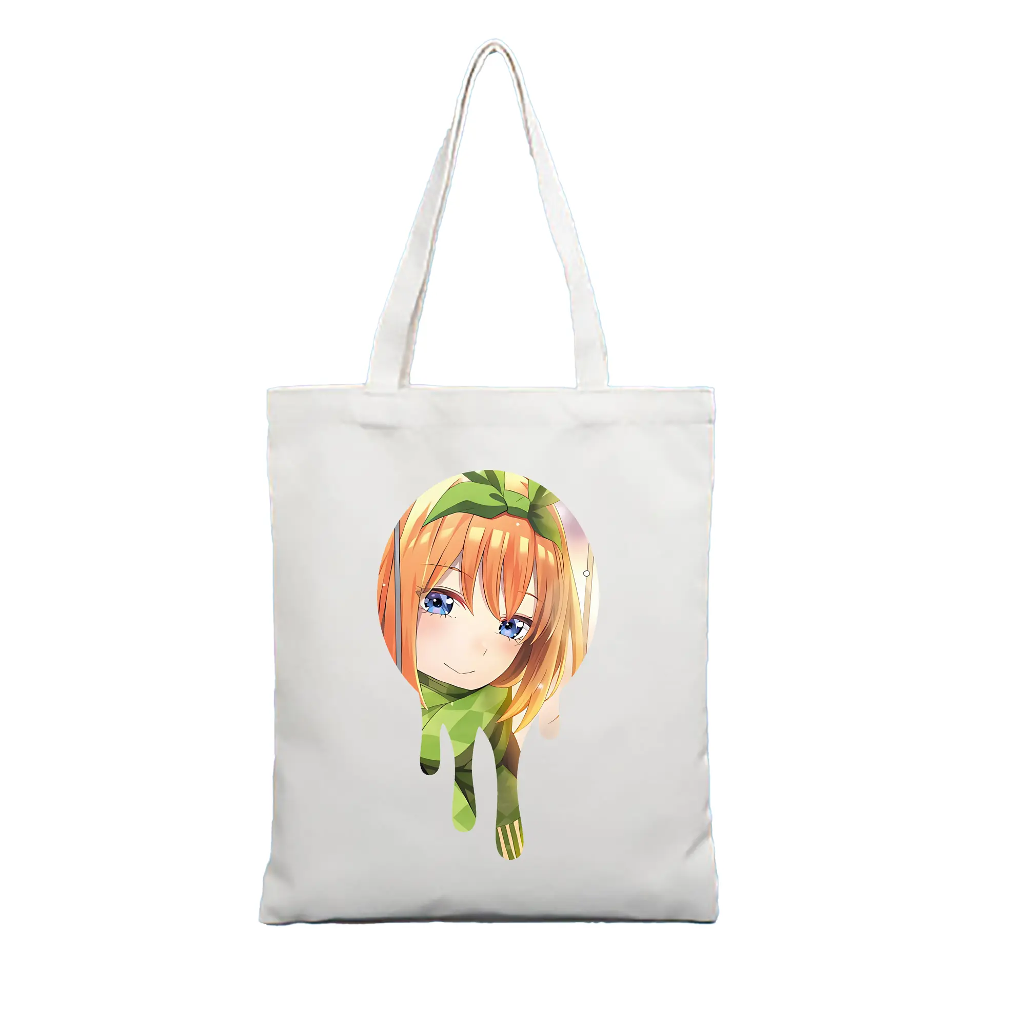 五等分の花嫁 グッズ 中野 四葉 - 縦型キャンバス手提げバッグ（トートバッグ） ・ キャンバス素材 ・ ショッピング用 ・ 軽量 丈夫 お手入れ簡単