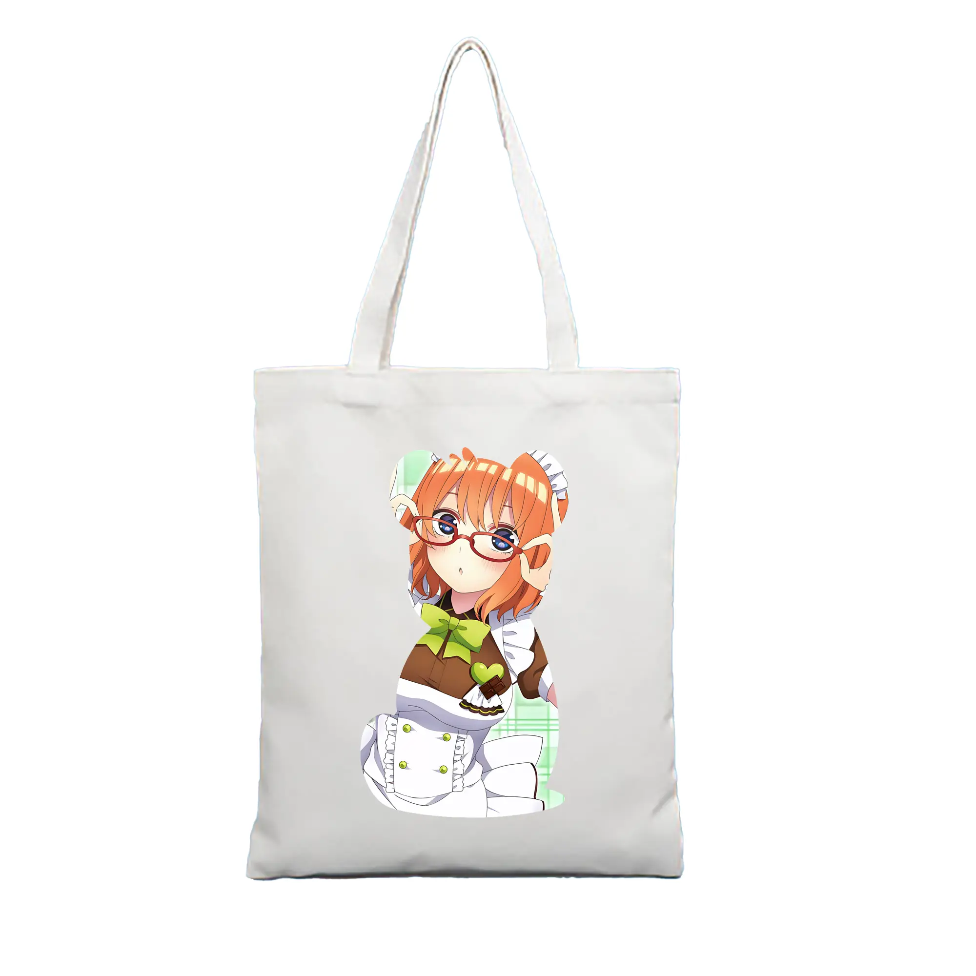 五等分の花嫁 グッズ 中野 四葉 - 縦型キャンバス手提げバッグ（トートバッグ） ・ キャンバス素材 ・ ショッピング用 ・ 軽量 丈夫 お手入れ簡単