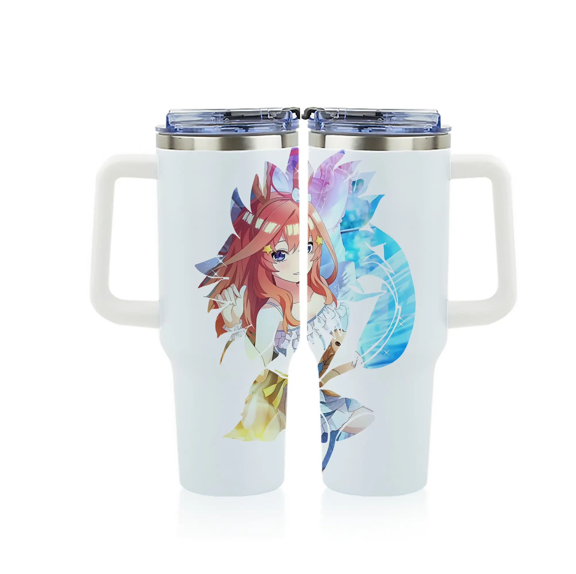 五等分の花嫁 グッズ 中野 五月 - 1200mL フルプリント車用タンブラー ・ 304ステンレス 内側 ・ 201ステンレス 外側 ・ 保温 保冷 ・ 通勤 ドライブ アウトドア用