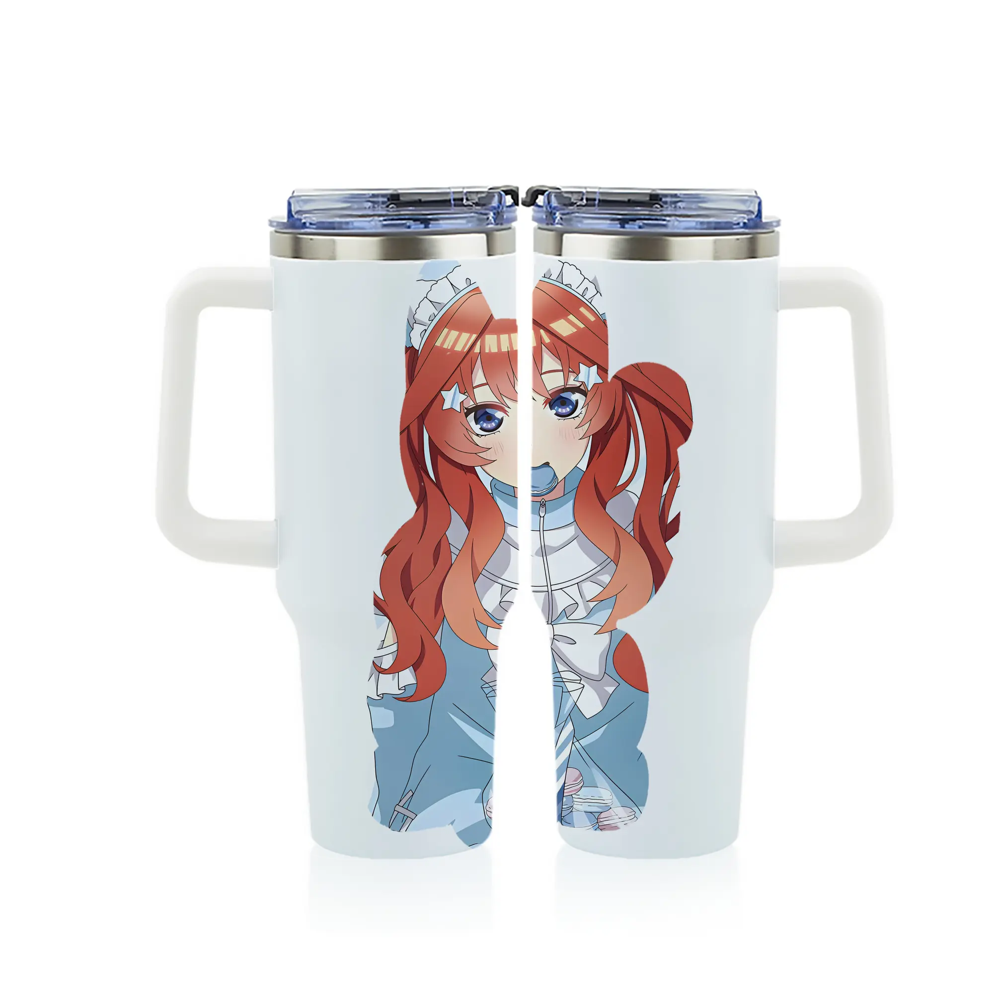 五等分の花嫁 グッズ 中野 五月 - 1200mL フルプリント車用タンブラー ・ 304ステンレス 内側 ・ 201ステンレス 外側 ・ 保温 保冷 ・ 通勤 ドライブ アウトドア用