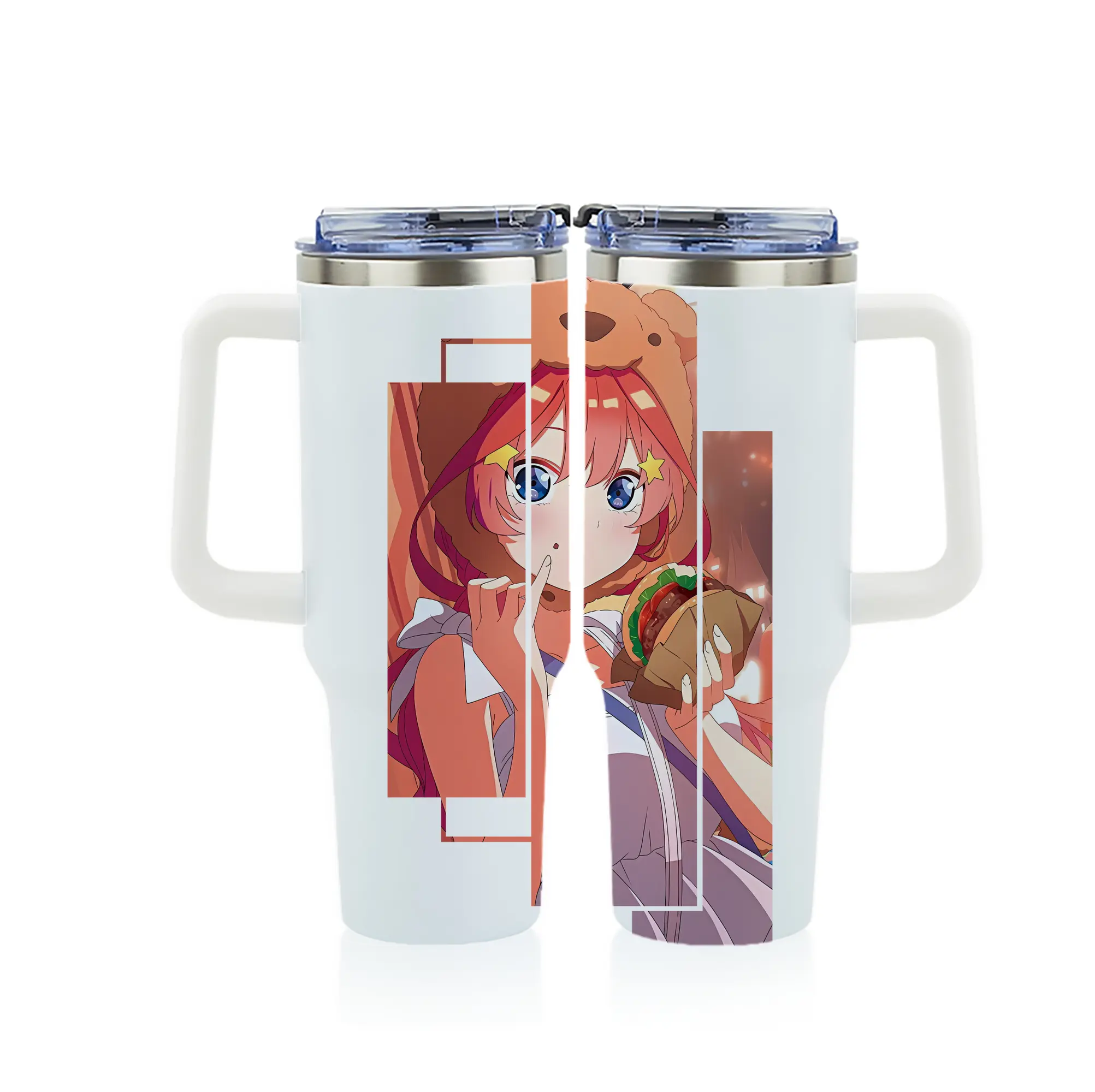 五等分の花嫁 グッズ 中野 五月 - 1200mL フルプリント車用タンブラー ・ 304ステンレス 内側 ・ 201ステンレス 外側 ・ 保温 保冷 ・ 通勤 ドライブ アウトドア用