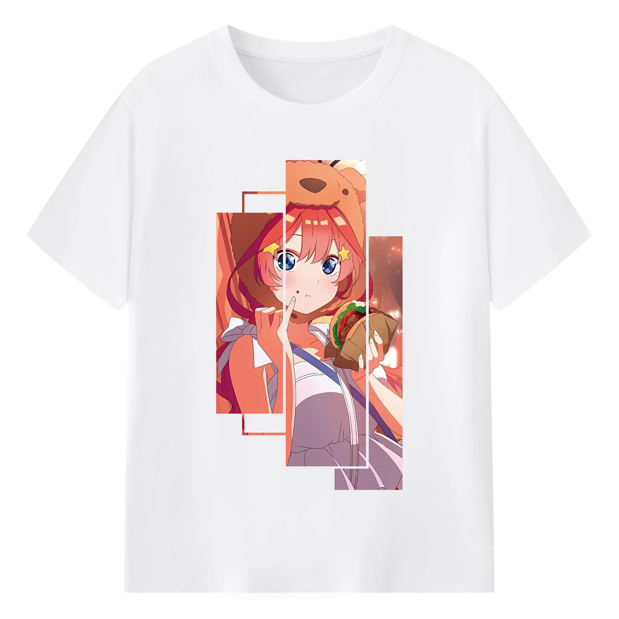 五等分の花嫁 グッズ 中野 五月 - 綿100％ 半袖Tシャツ ・ フロントプリント ・ 快適 通気性 ・ 日常使い 散歩 スポーツ用