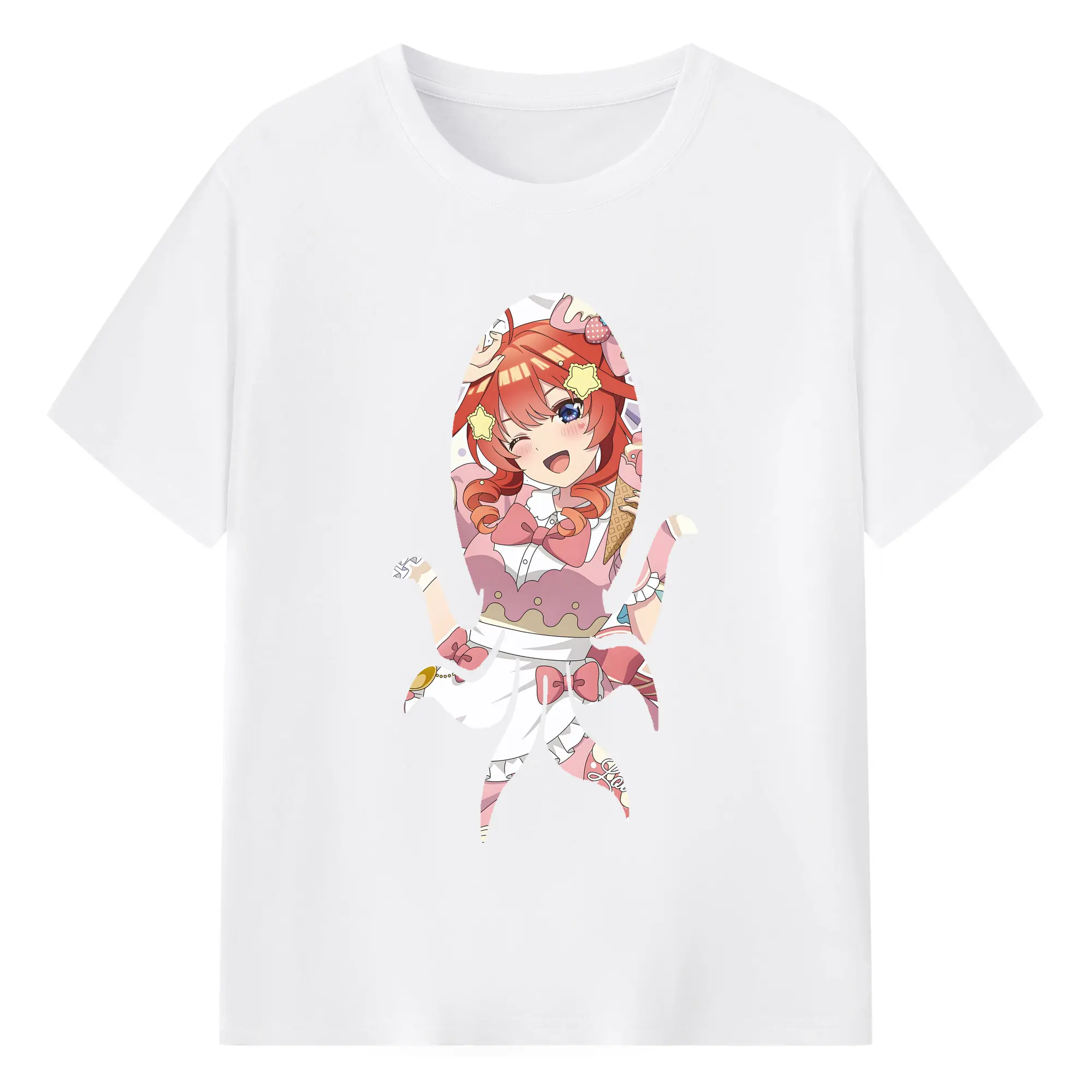 五等分の花嫁 グッズ 中野 五月 - 綿100％ 半袖Tシャツ ・ フロントプリント ・ 快適 通気性 ・ 日常使い 散歩 スポーツ用