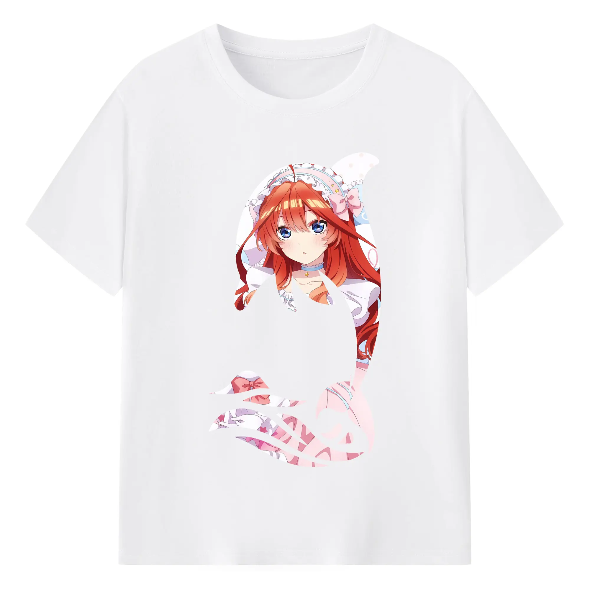 五等分の花嫁 グッズ 中野 五月 - 綿100％ 半袖Tシャツ ・ フロントプリント ・ 快適 通気性 ・ 日常使い 散歩 スポーツ用