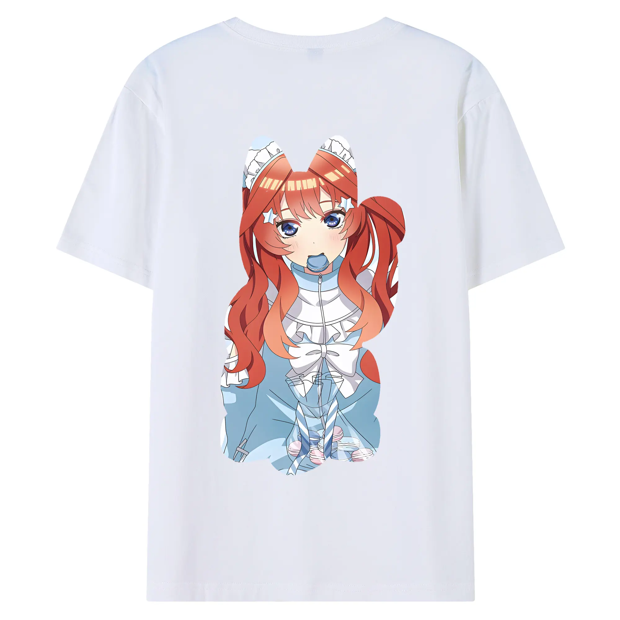 五等分の花嫁 グッズ 中野 五月 - 綿100％ 半袖Tシャツ ・ バックプリント ・ 快適 通気性 ・ 日常使い 散歩 スポーツ用