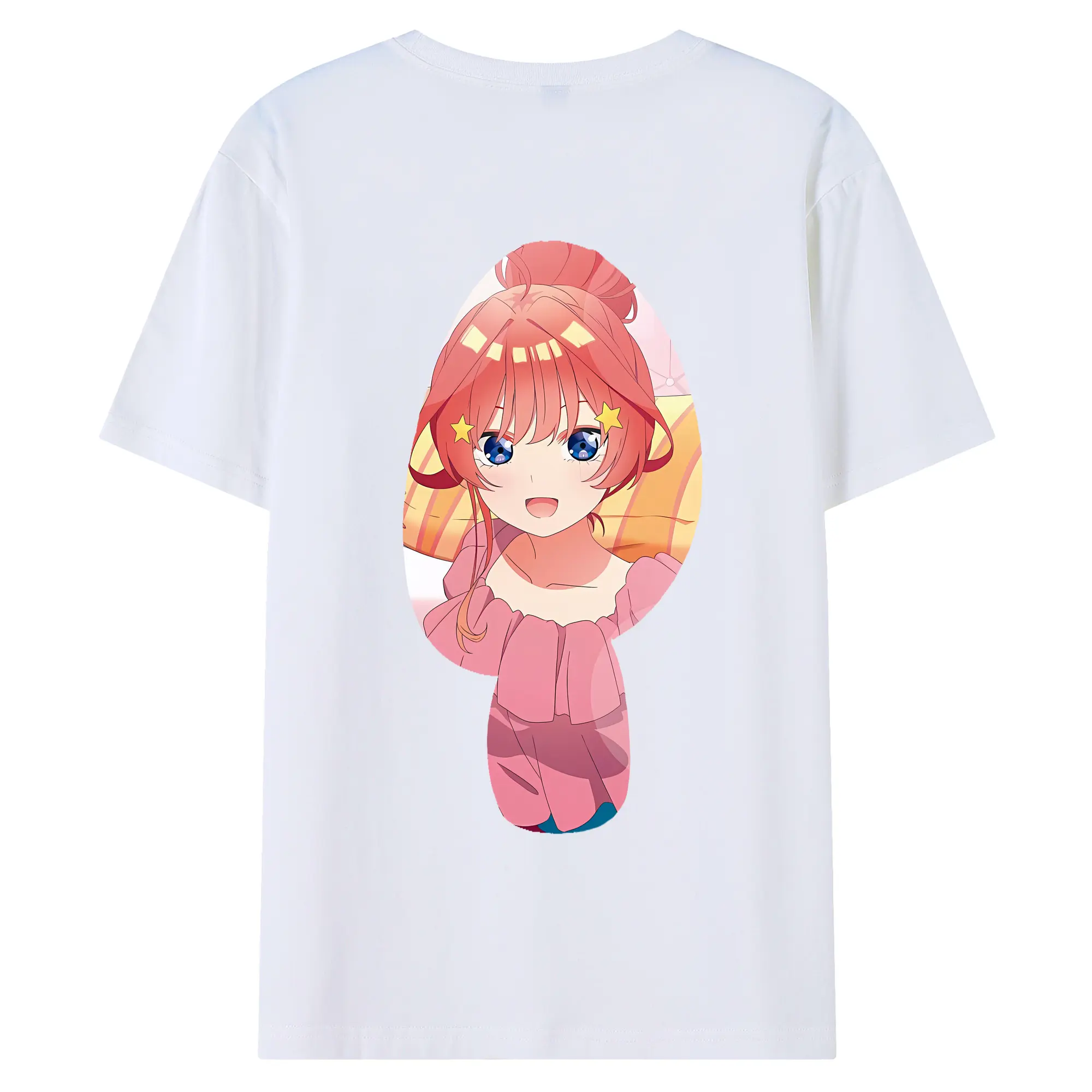 五等分の花嫁 グッズ 中野 五月 - 綿100％ 半袖Tシャツ ・ バックプリント ・ 快適 通気性 ・ 日常使い 散歩 スポーツ用