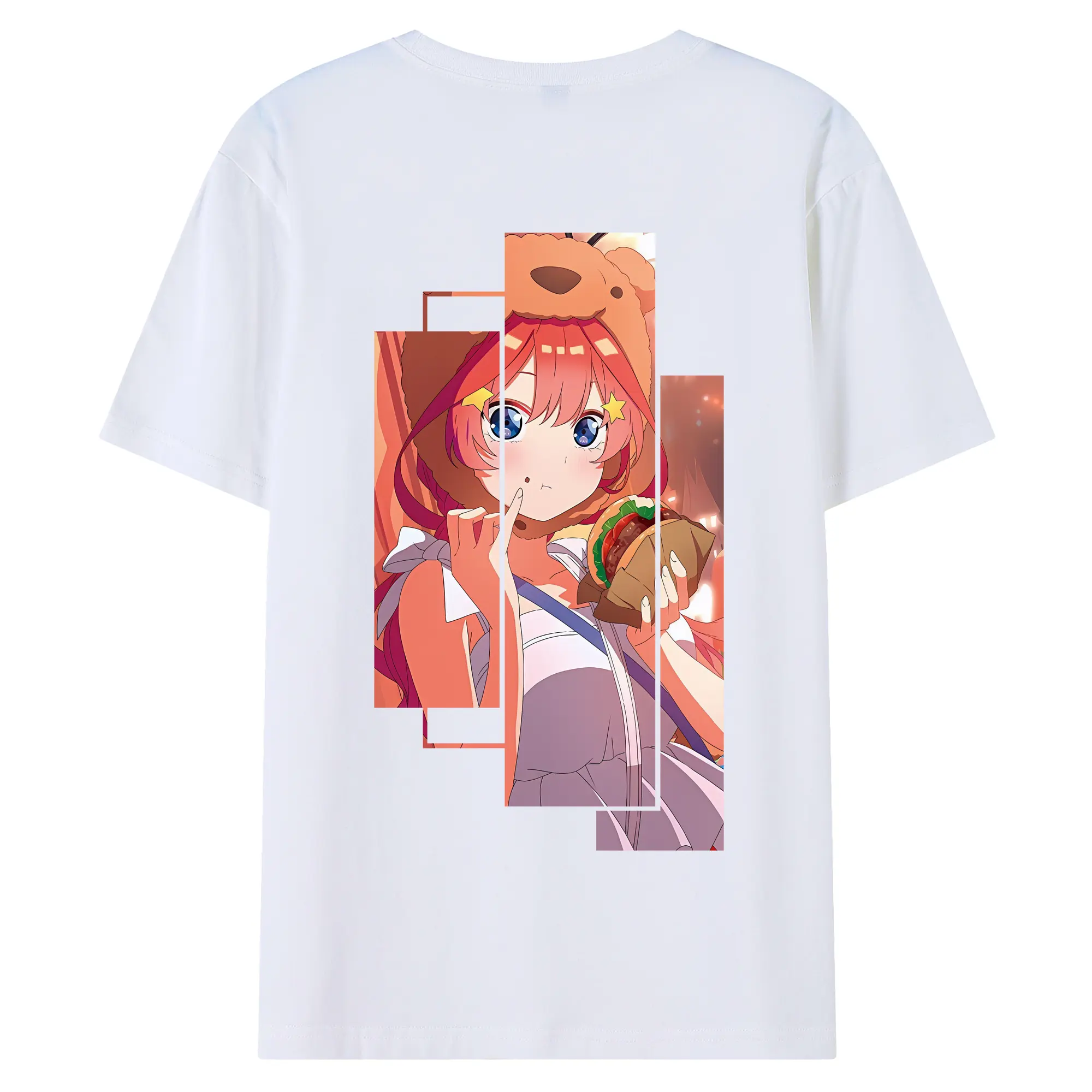 五等分の花嫁 グッズ 中野 五月 - 綿100％ 半袖Tシャツ ・ バックプリント ・ 快適 通気性 ・ 日常使い 散歩 スポーツ用