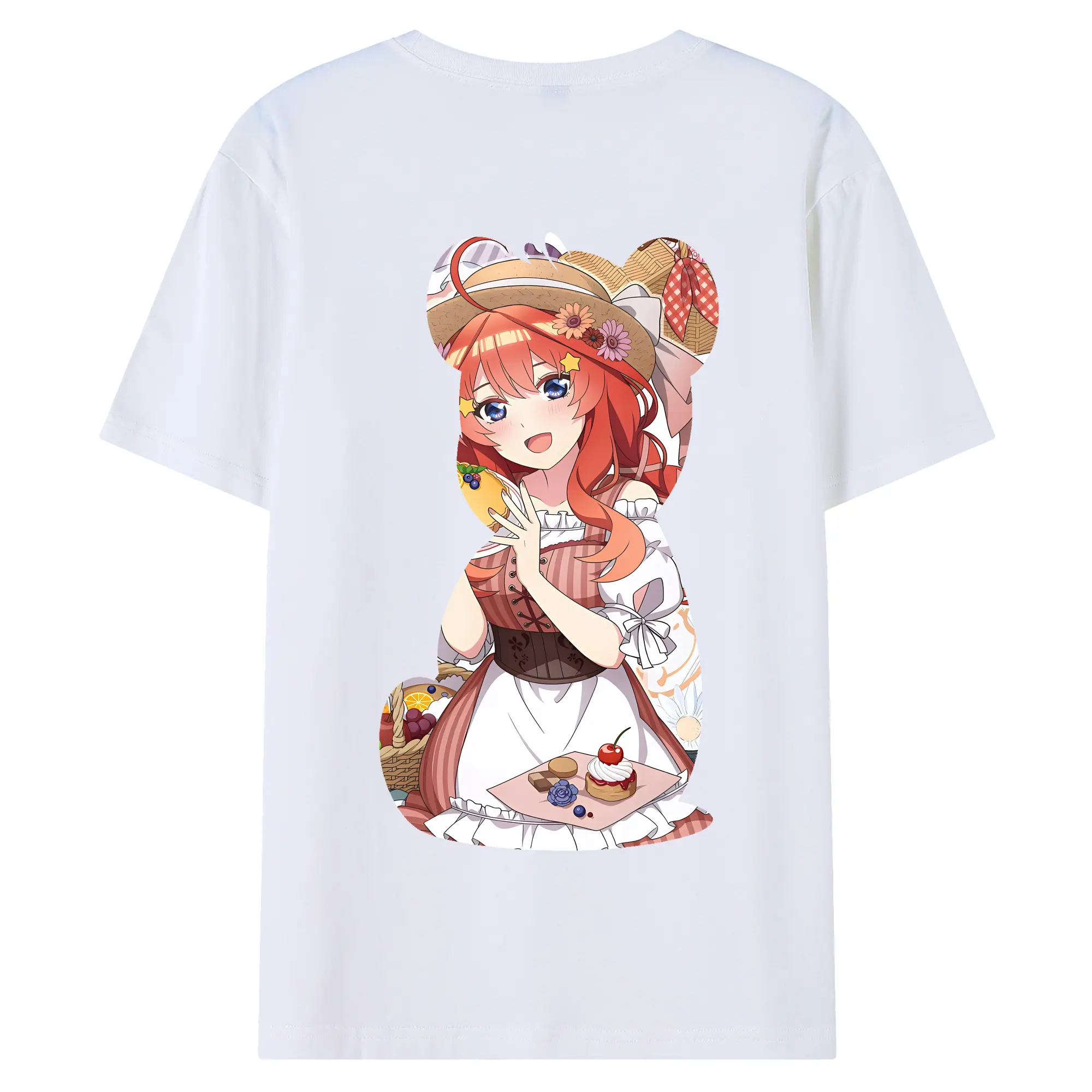 五等分の花嫁 グッズ 中野 五月 - 綿100％ 半袖Tシャツ ・ バックプリント ・ 快適 通気性 ・ 日常使い 散歩 スポーツ用