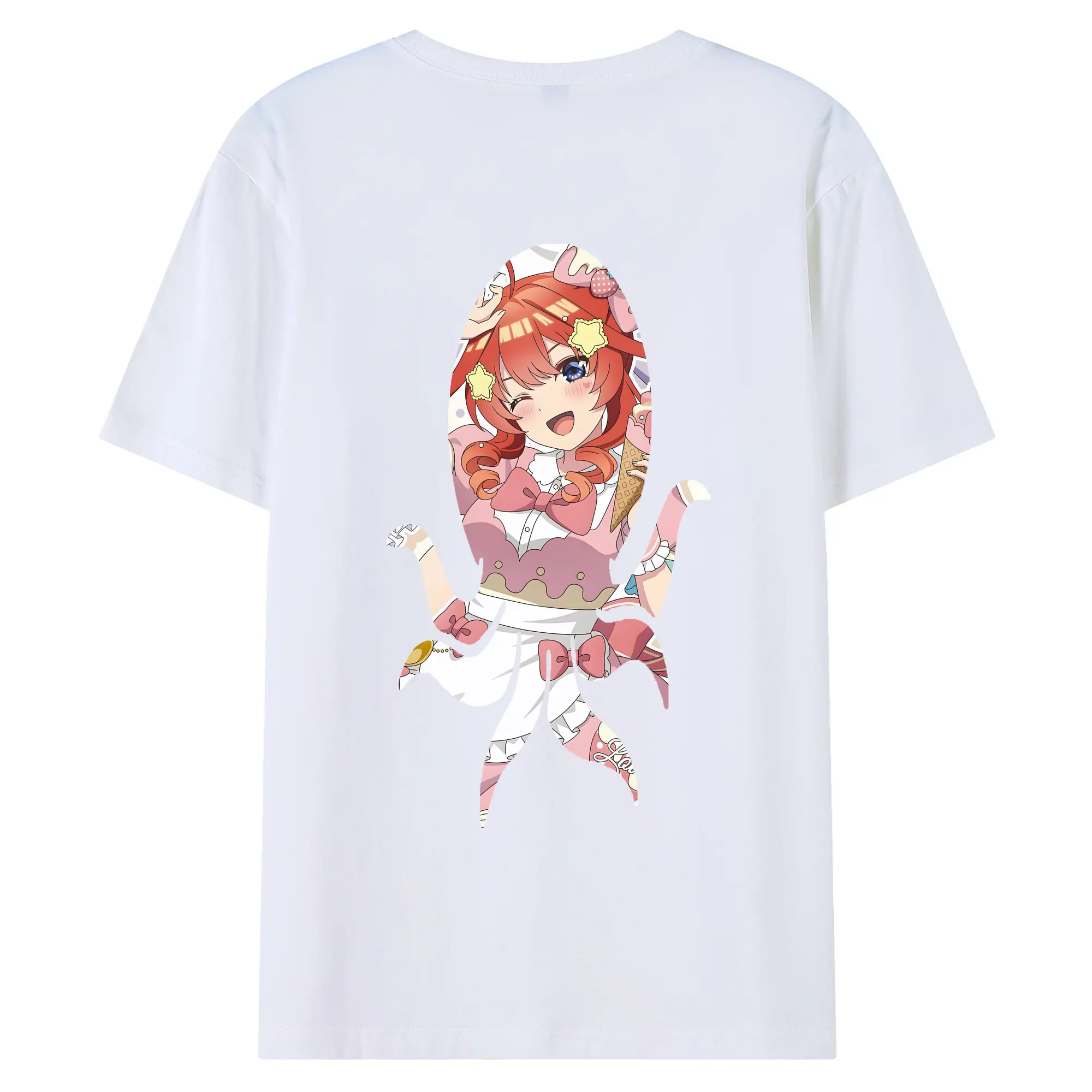 五等分の花嫁 グッズ 中野 五月 - 綿100％ 半袖Tシャツ ・ バックプリント ・ 快適 通気性 ・ 日常使い 散歩 スポーツ用