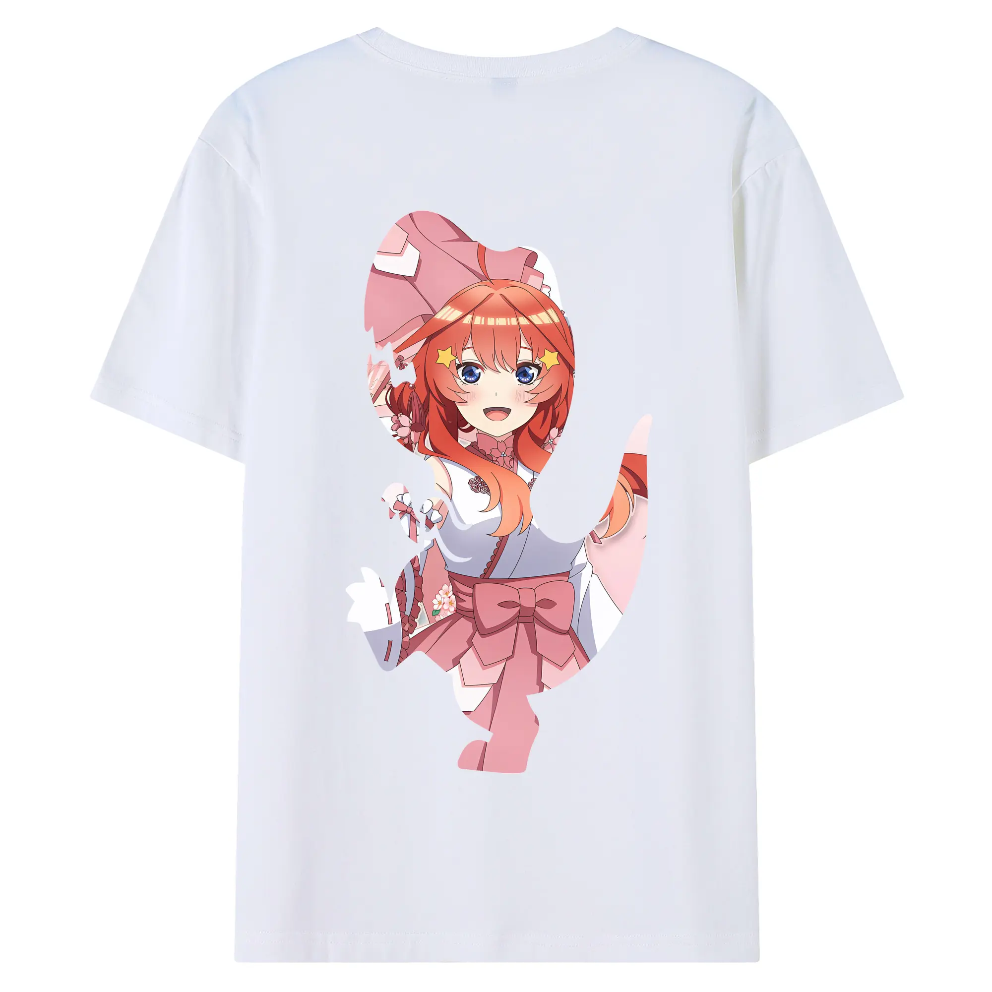 五等分の花嫁 グッズ 中野 五月 - 綿100％ 半袖Tシャツ ・ バックプリント ・ 快適 通気性 ・ 日常使い 散歩 スポーツ用