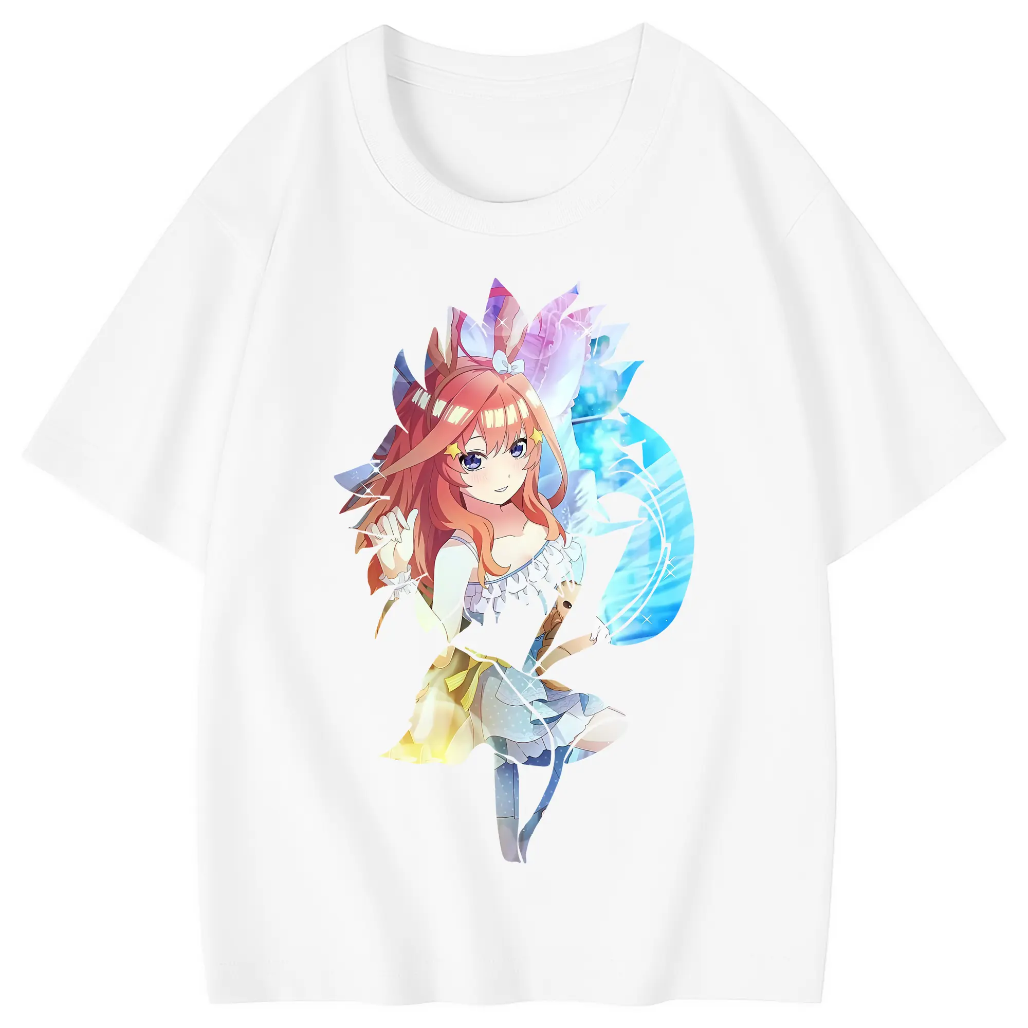 五等分の花嫁 グッズ 中野 五月 - 綿100％ キッズTシャツ ・ フロントプリント ・ 快適 通気性 ・ スポーツ カジュアル 散歩用