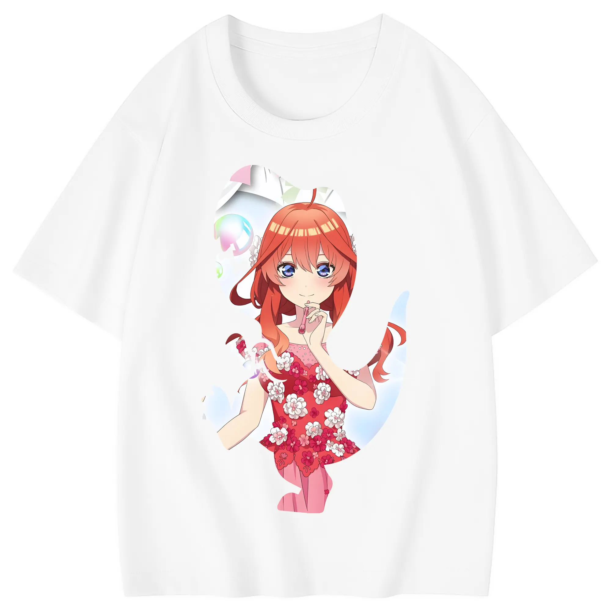 五等分の花嫁 グッズ 中野 五月 - 綿100％ キッズTシャツ ・ フロントプリント ・ 快適 通気性 ・ スポーツ カジュアル 散歩用