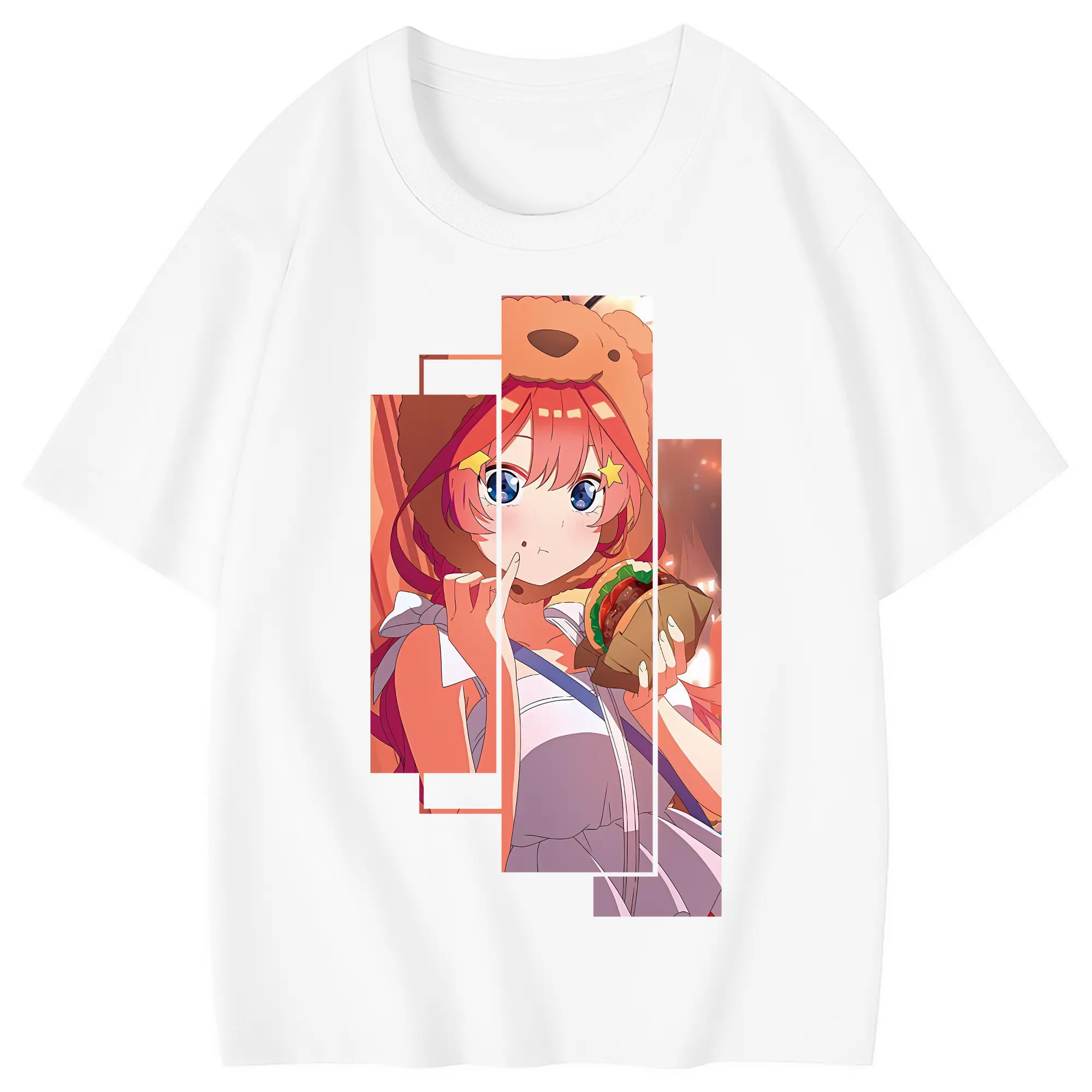 五等分の花嫁 グッズ 中野 五月 - 綿100％ キッズTシャツ ・ フロントプリント ・ 快適 通気性 ・ スポーツ カジュアル 散歩用