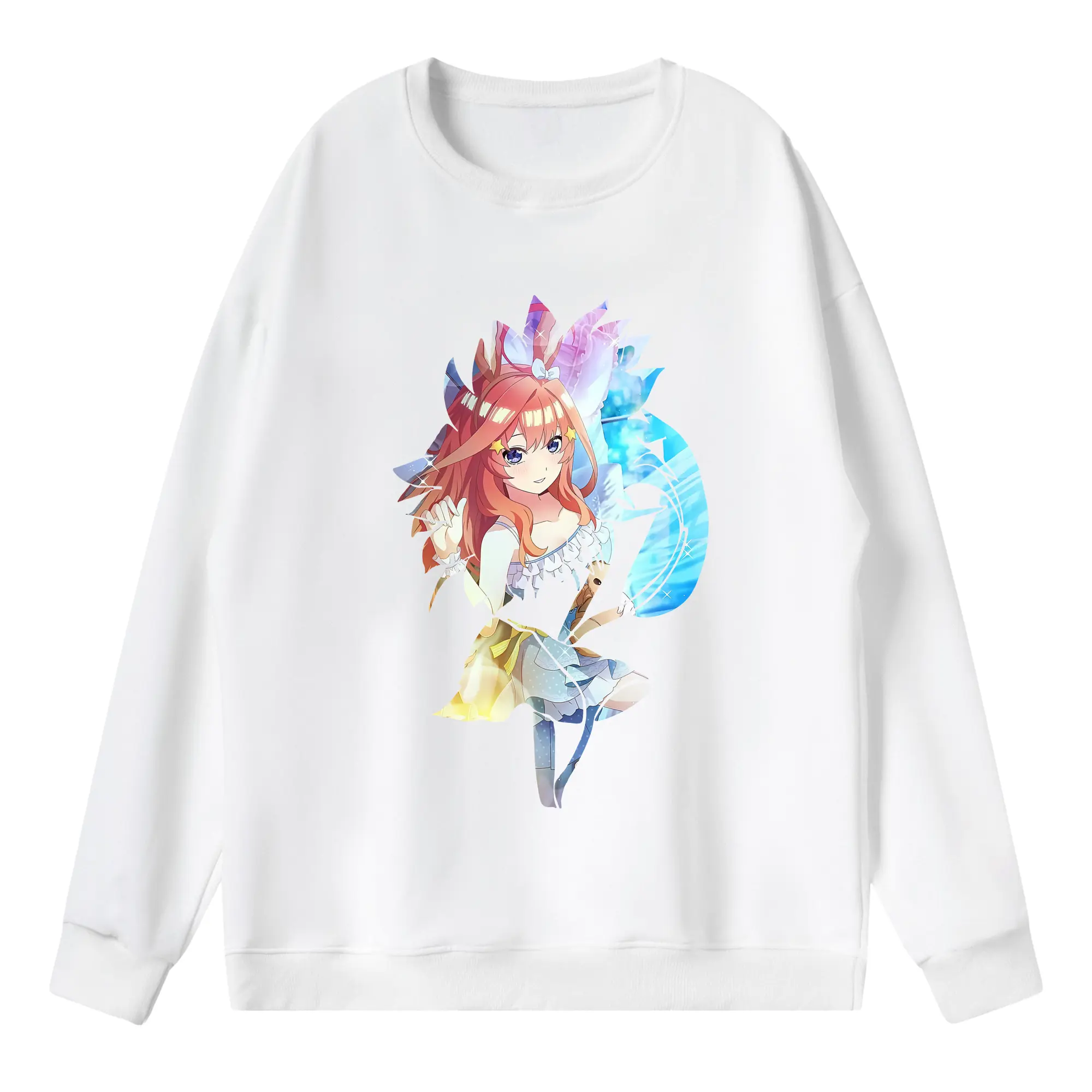 五等分の花嫁 グッズ 中野 五月 - 薄手 クルーネック スウェット 裏毛260g · ポリエステル 春秋向け カジュアル 男女兼用 · トレーナー デイリー スポーツ 散歩に最適