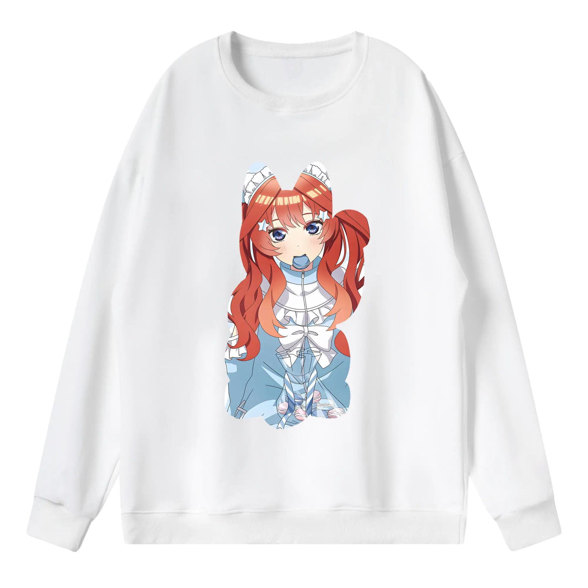 五等分の花嫁 グッズ 中野 五月 - 薄手 クルーネック スウェット 裏毛260g · ポリエステル 春秋向け カジュアル 男女兼用 · トレーナー デイリー スポーツ 散歩に最適