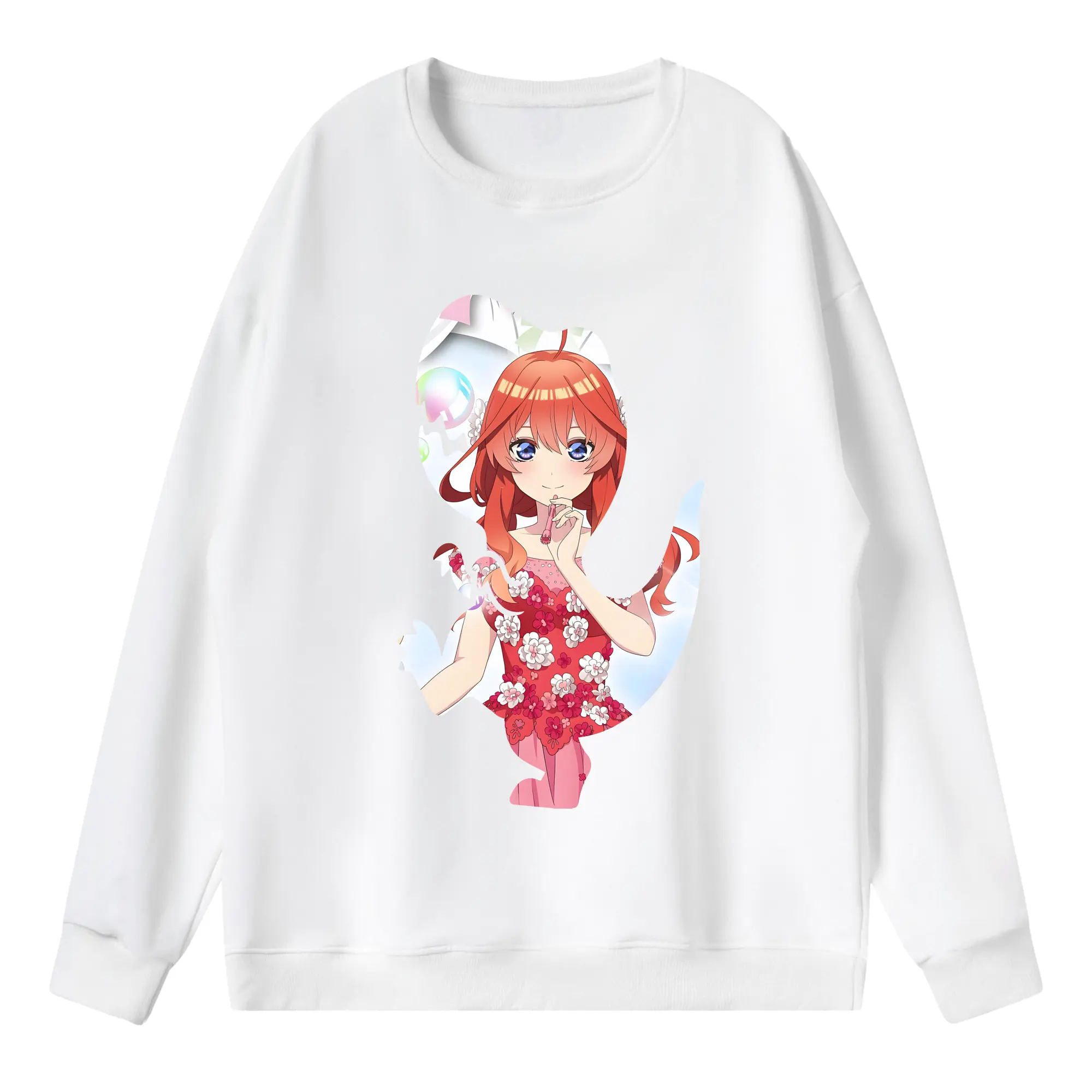 五等分の花嫁 グッズ 中野 五月 - 薄手 クルーネック スウェット 裏毛260g · ポリエステル 春秋向け カジュアル 男女兼用 · トレーナー デイリー スポーツ 散歩に最適