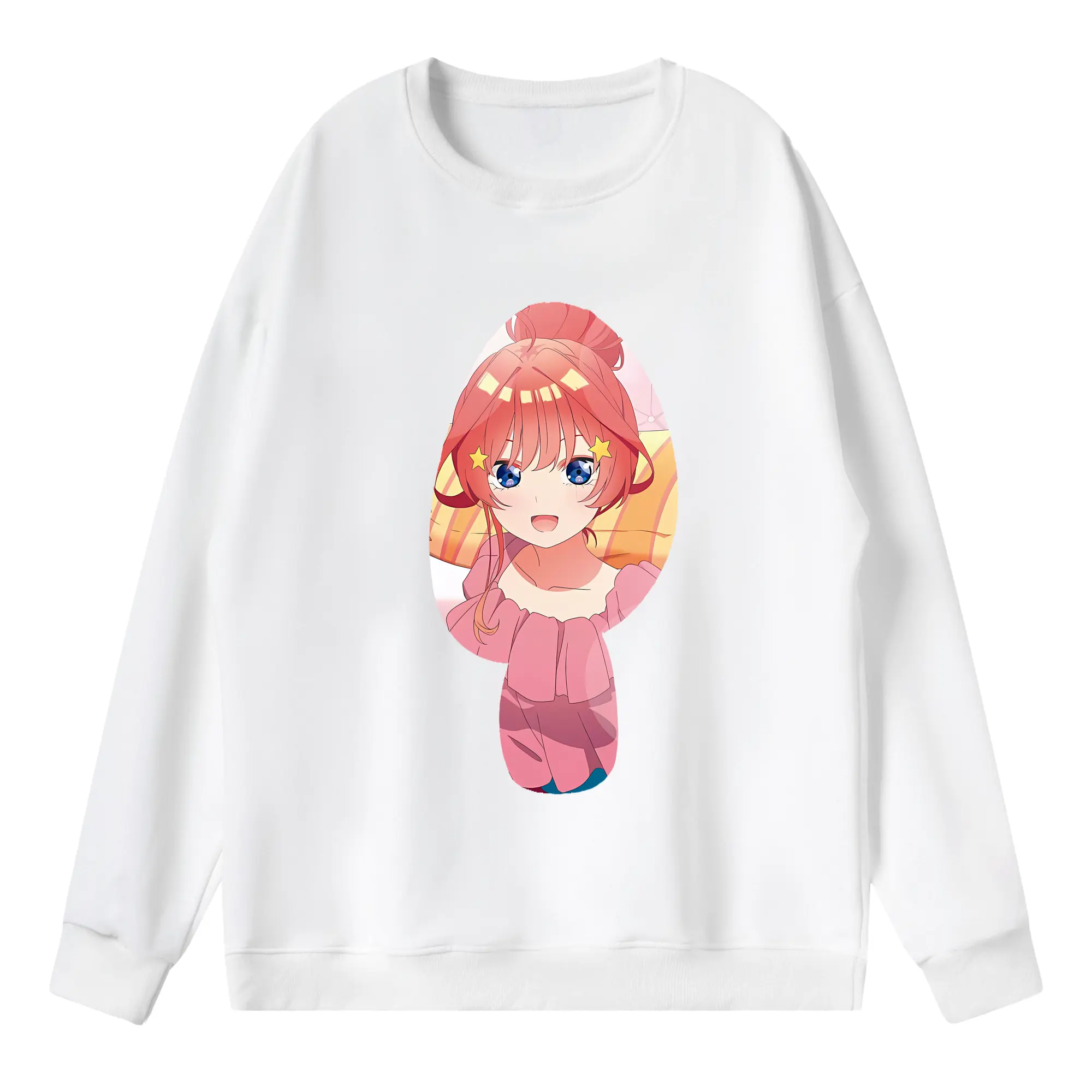 五等分の花嫁 グッズ 中野 五月 - 薄手 クルーネック スウェット 裏毛260g · ポリエステル 春秋向け カジュアル 男女兼用 · トレーナー デイリー スポーツ 散歩に最適