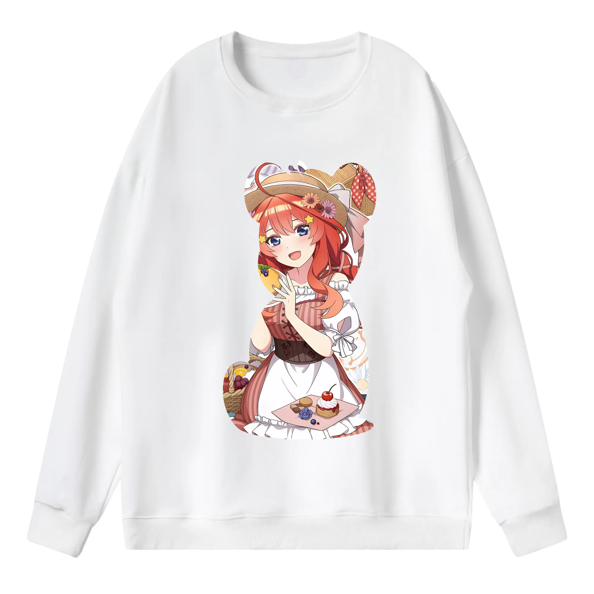 五等分の花嫁 グッズ 中野 五月 - 薄手 クルーネック スウェット 裏毛260g · ポリエステル 春秋向け カジュアル 男女兼用 · トレーナー デイリー スポーツ 散歩に最適