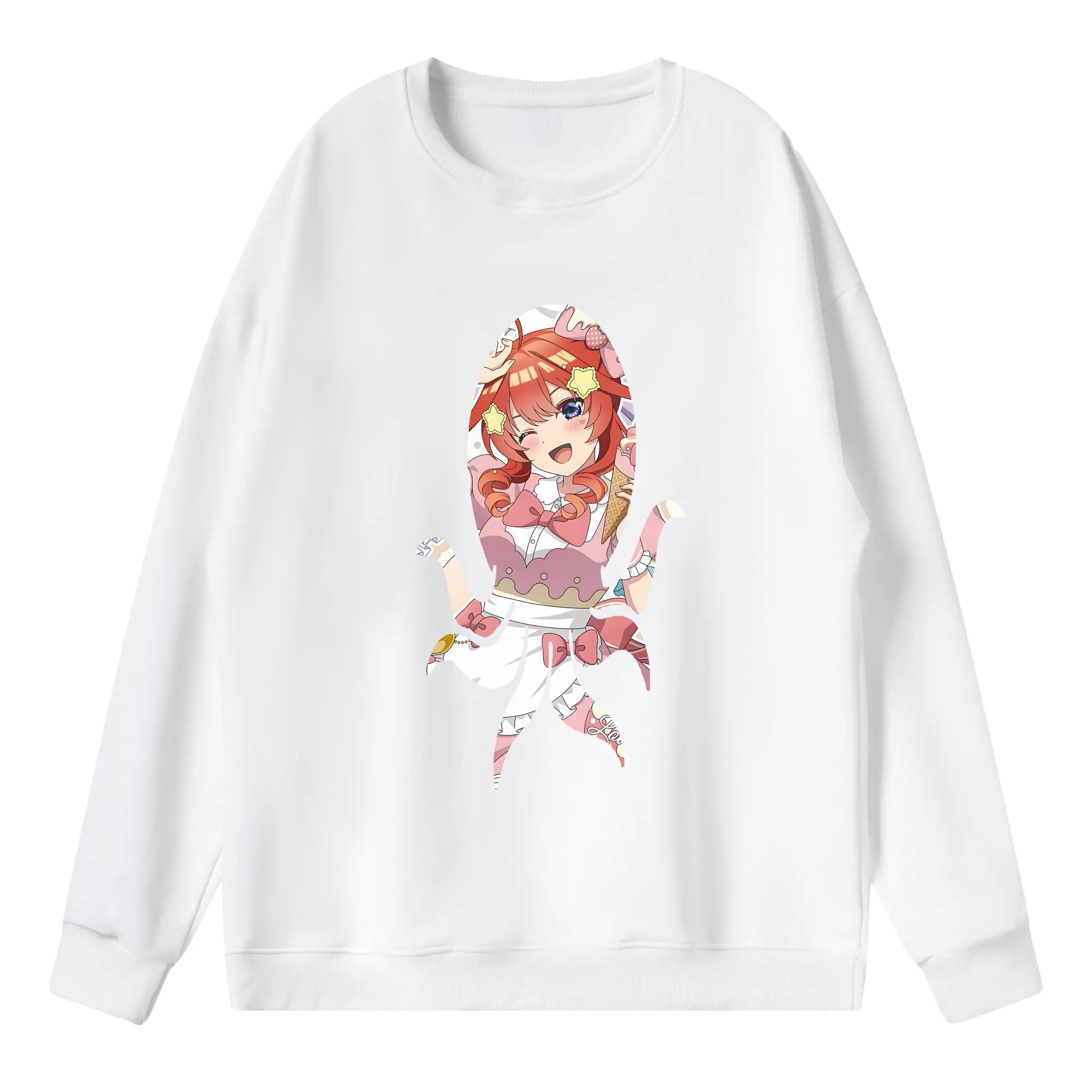 五等分の花嫁 グッズ 中野 五月 - 薄手 クルーネック スウェット 裏毛260g · ポリエステル 春秋向け カジュアル 男女兼用 · トレーナー デイリー スポーツ 散歩に最適