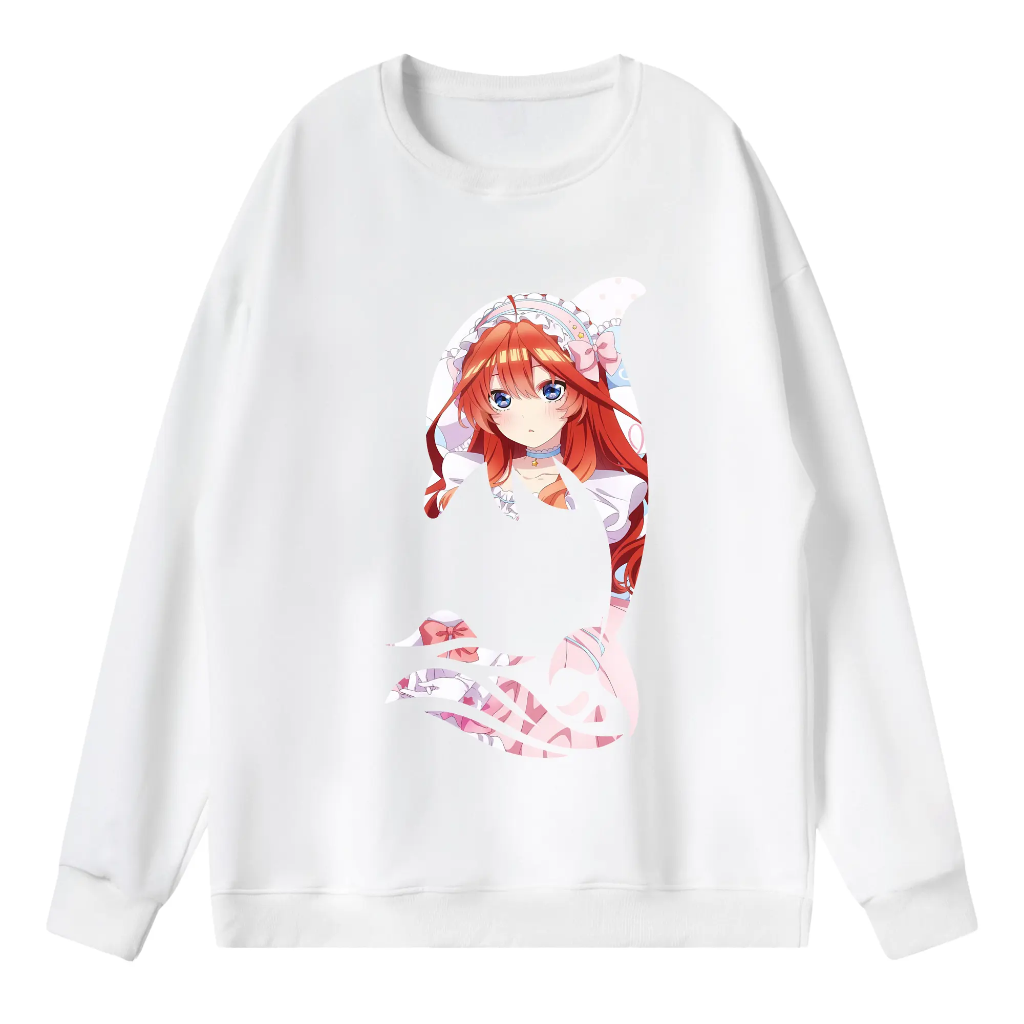 五等分の花嫁 グッズ 中野 五月 - 薄手 クルーネック スウェット 裏毛260g · ポリエステル 春秋向け カジュアル 男女兼用 · トレーナー デイリー スポーツ 散歩に最適