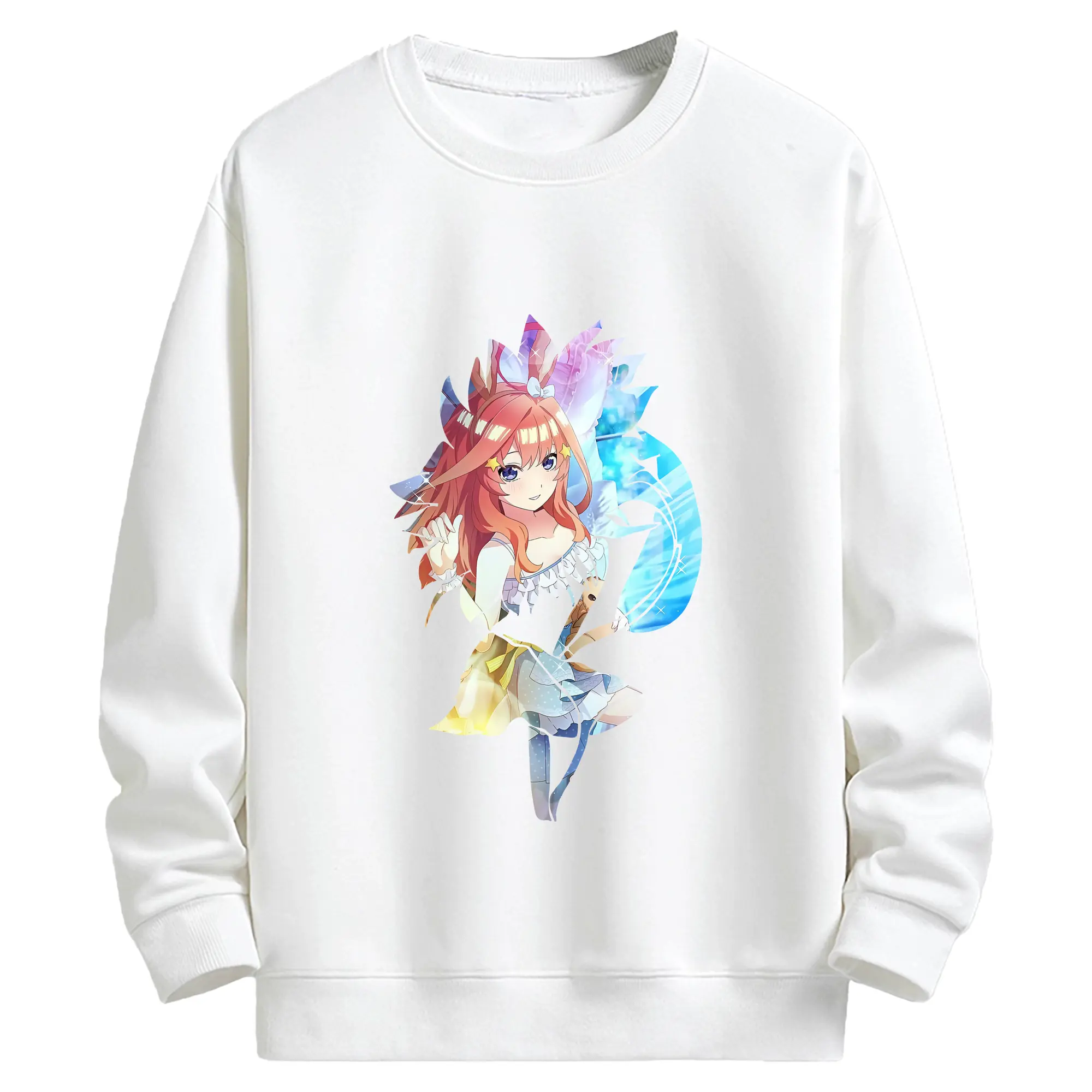 五等分の花嫁 グッズ 中野 五月 - キッズ クルーネックスウェットシャツ ・ フロントプリント ・ 綿80％ ポリエステル20％ ・ 快適 通学 スポーツ 日常使い お散歩用