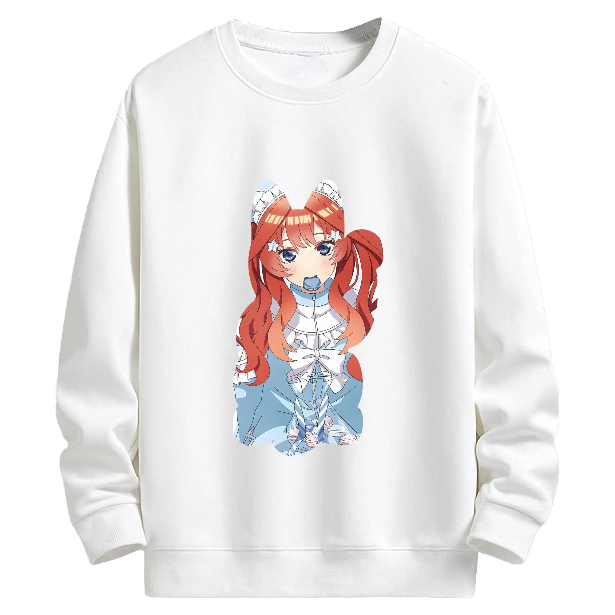 五等分の花嫁 グッズ 中野 五月 - キッズ クルーネックスウェットシャツ ・ フロントプリント ・ 綿80％ ポリエステル20％ ・ 快適 通学 スポーツ 日常使い お散歩用