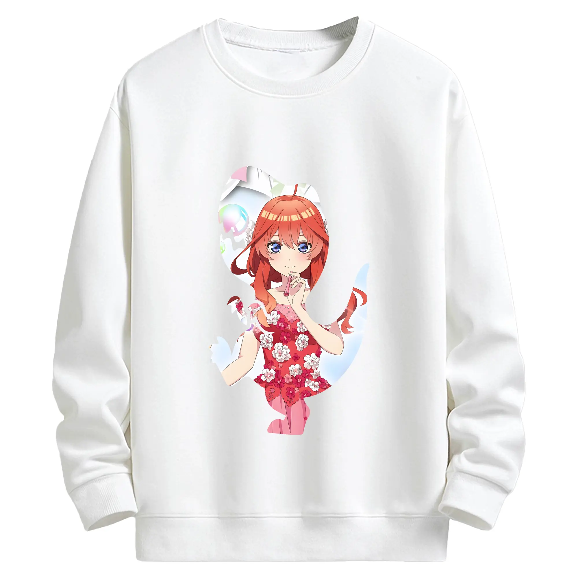 五等分の花嫁 グッズ 中野 五月 - キッズ クルーネックスウェットシャツ ・ フロントプリント ・ 綿80％ ポリエステル20％ ・ 快適 通学 スポーツ 日常使い お散歩用