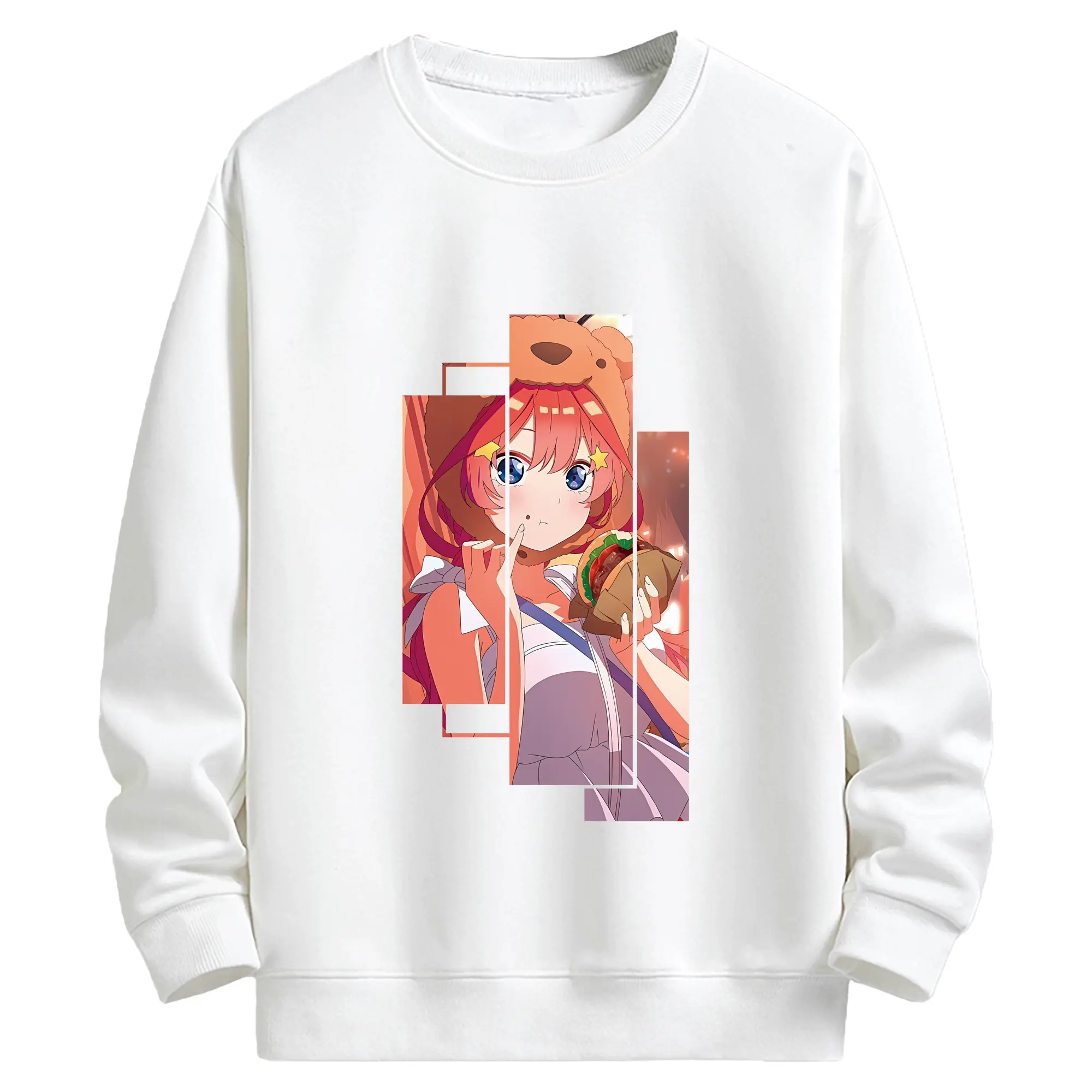 五等分の花嫁 グッズ 中野 五月 - キッズ クルーネックスウェットシャツ ・ フロントプリント ・ 綿80％ ポリエステル20％ ・ 快適 通学 スポーツ 日常使い お散歩用