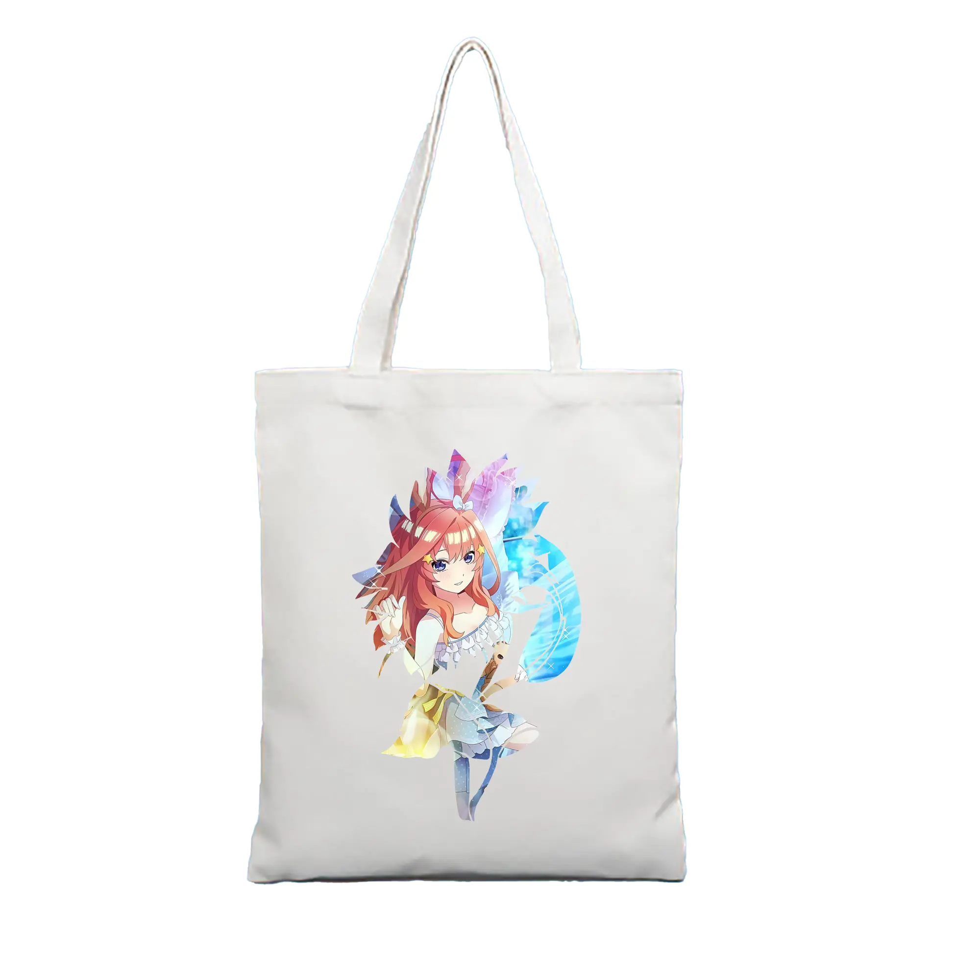 五等分の花嫁 グッズ 中野 五月 - 縦型キャンバス手提げバッグ（トートバッグ） ・ キャンバス素材 ・ ショッピング用 ・ 軽量 丈夫 お手入れ簡単