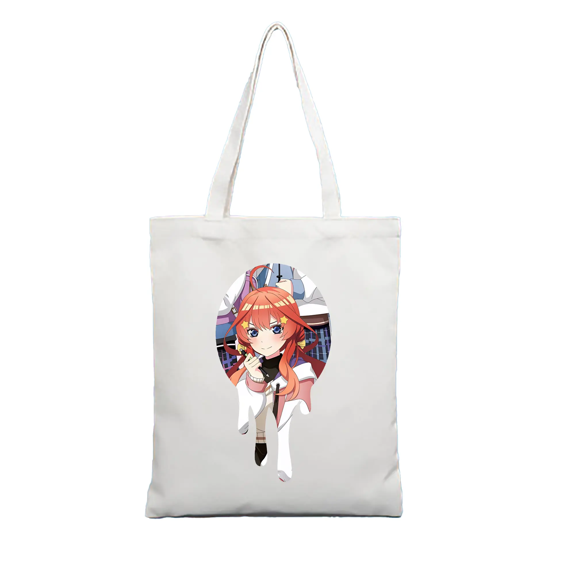 五等分の花嫁 グッズ 中野 五月 - 縦型キャンバス手提げバッグ（トートバッグ） ・ キャンバス素材 ・ ショッピング用 ・ 軽量 丈夫 お手入れ簡単