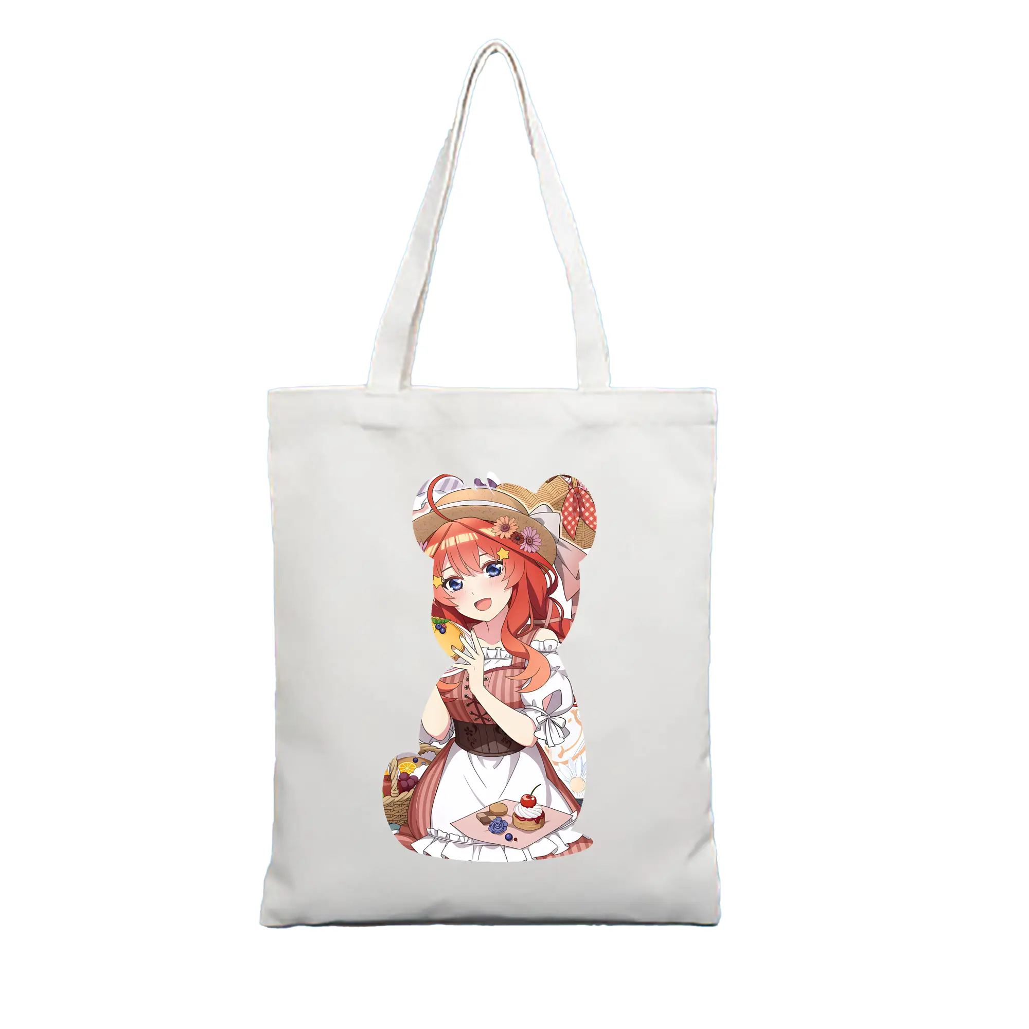 五等分の花嫁 グッズ 中野 五月 - 縦型キャンバス手提げバッグ（トートバッグ） ・ キャンバス素材 ・ ショッピング用 ・ 軽量 丈夫 お手入れ簡単